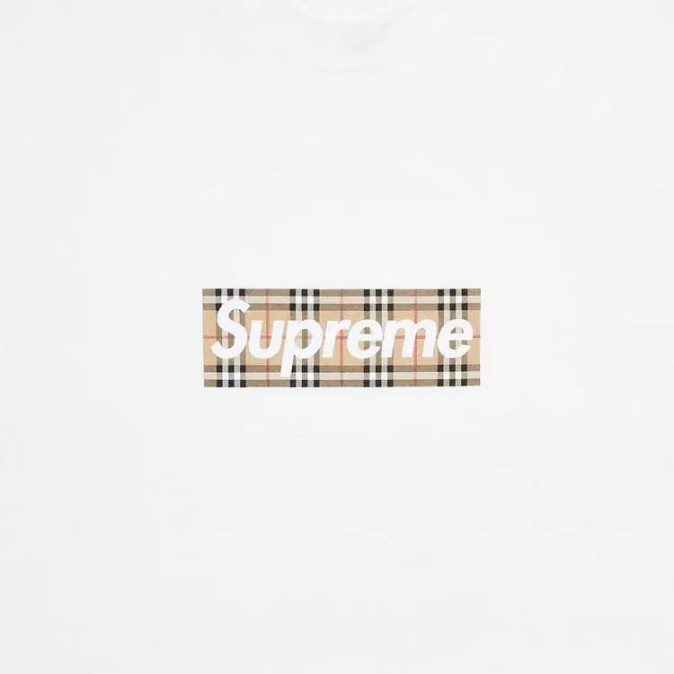 Supreme x Burberry Box Logo White T-Shirt