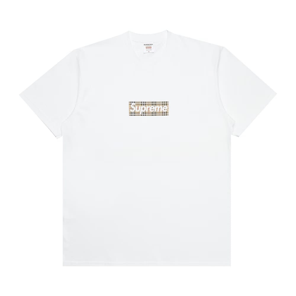 Supreme x Burberry Box Logo White T-Shirt