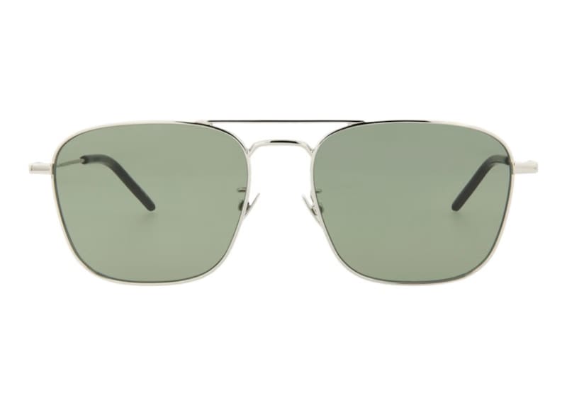 Saint Laurent Aviator Sunglasses Silver/Green (SL309-30008020-003)