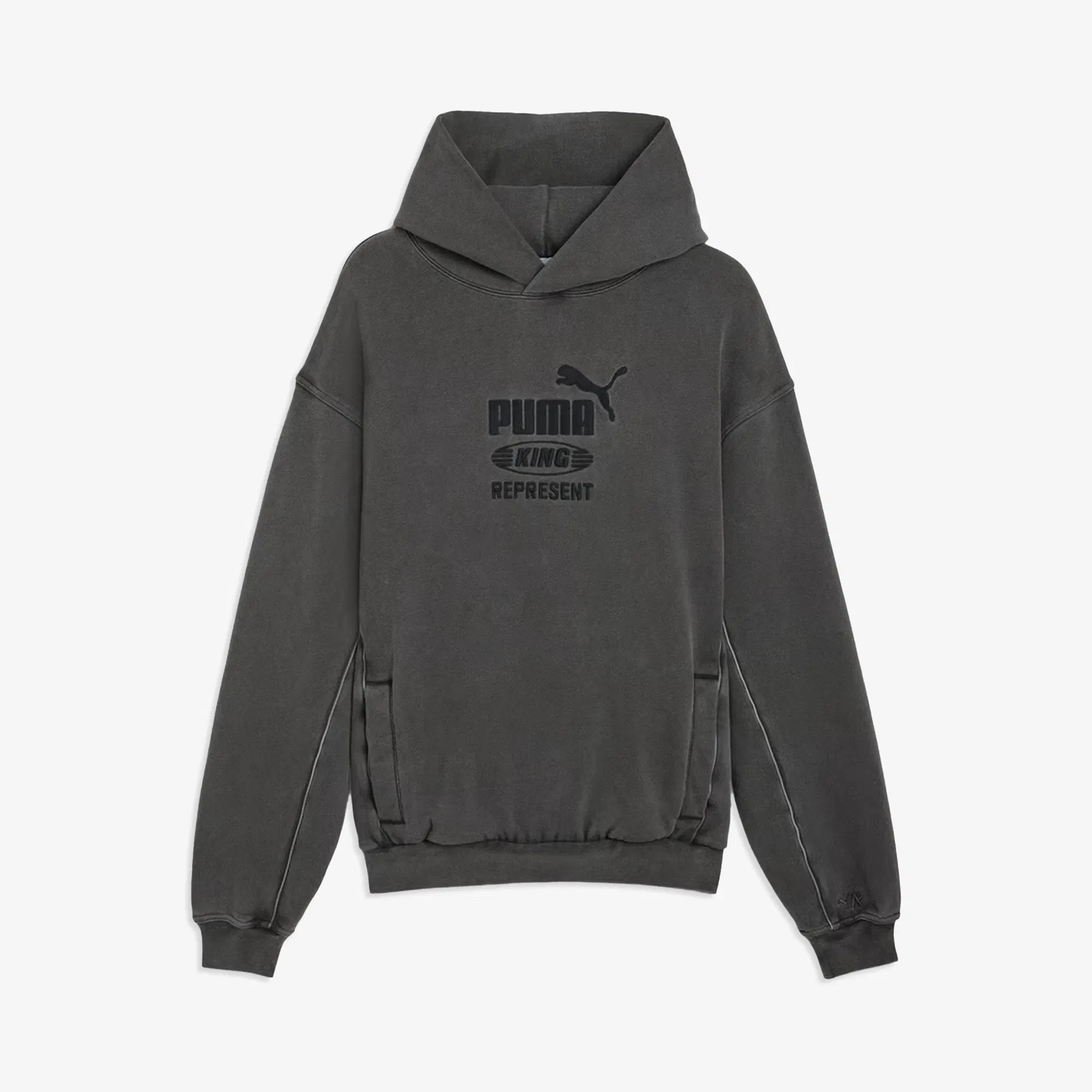 PUMA x REPRESENT OVERSIZED HOODIE { FLAT DARK GRAY