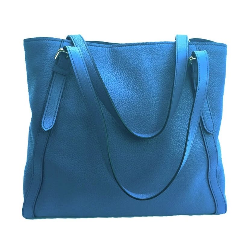 Prada Vitello Phenix Shopping Tote Cobalt Blue