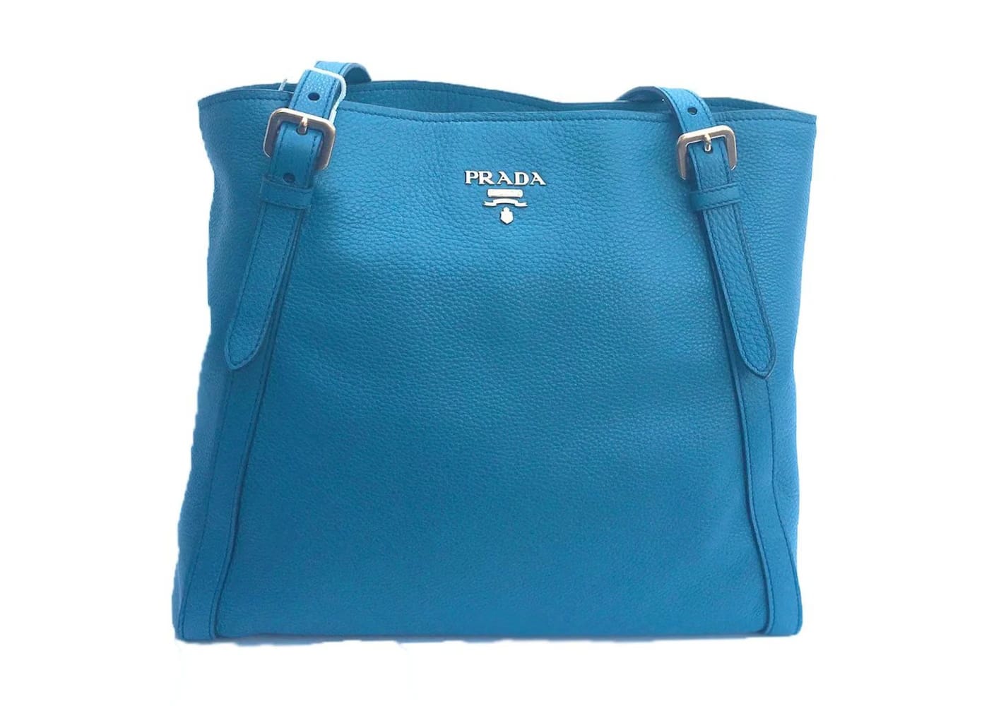 Prada Vitello Phenix Shopping Tote Cobalt Blue