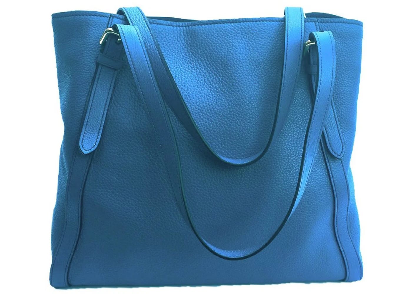 Prada Vitello Phenix Shopping Tote Cobalt Blue