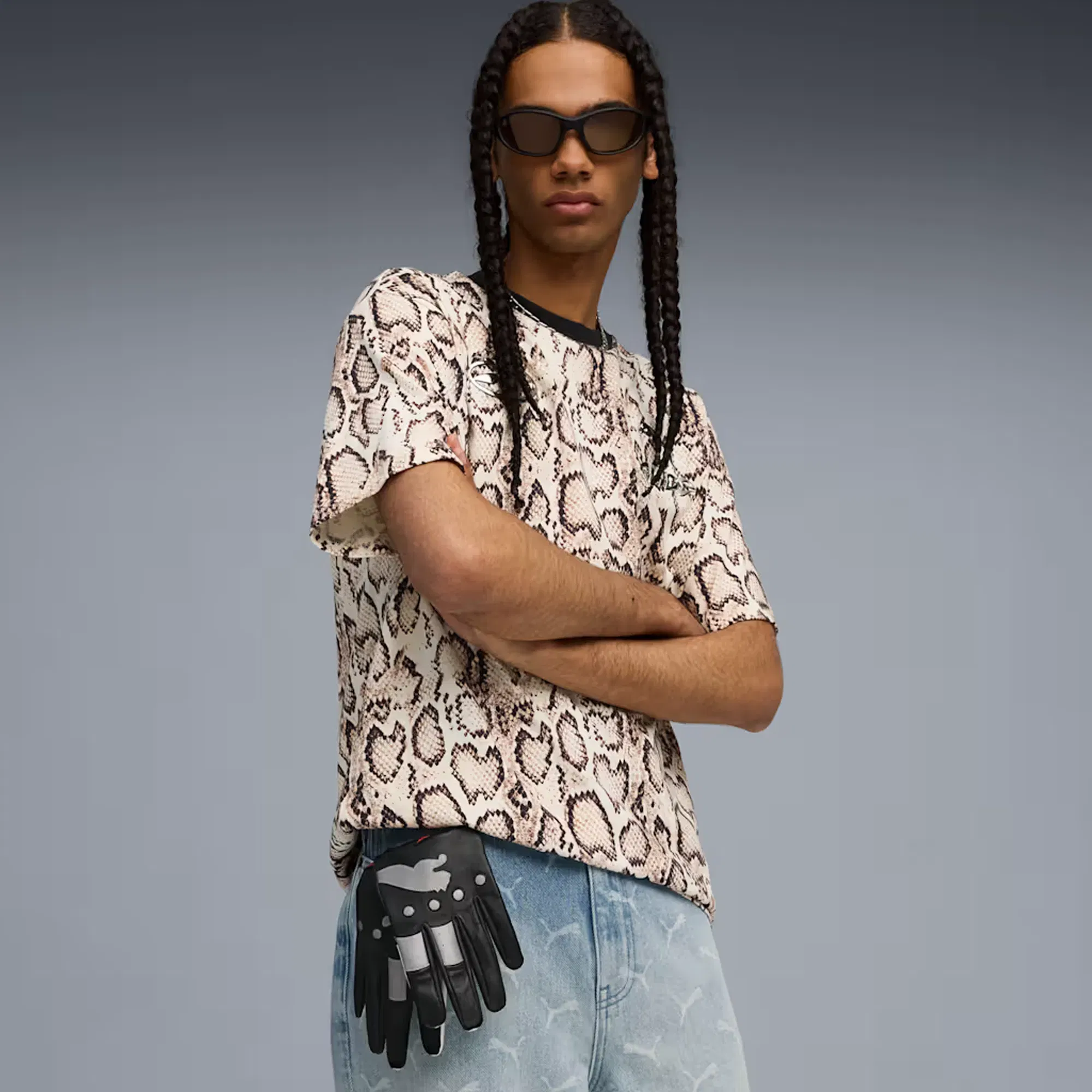 PUMA A$AP ROCKY x GLOVES { BLACK-FIERCE RED-PUMA WHITE