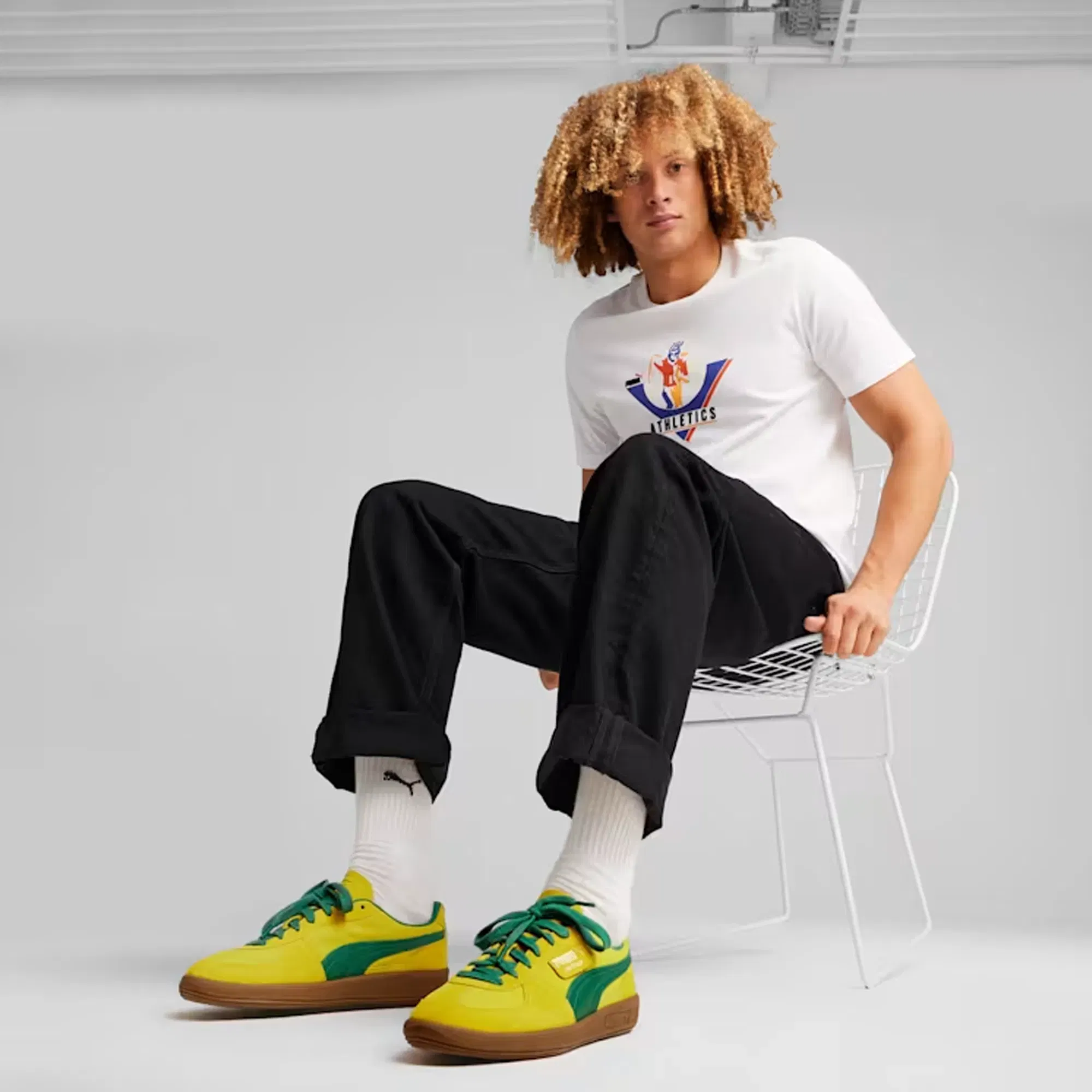 PUMA PALERMO CLASSIC COMFORT LOW BOOT { PELE YELLOW-GREEN