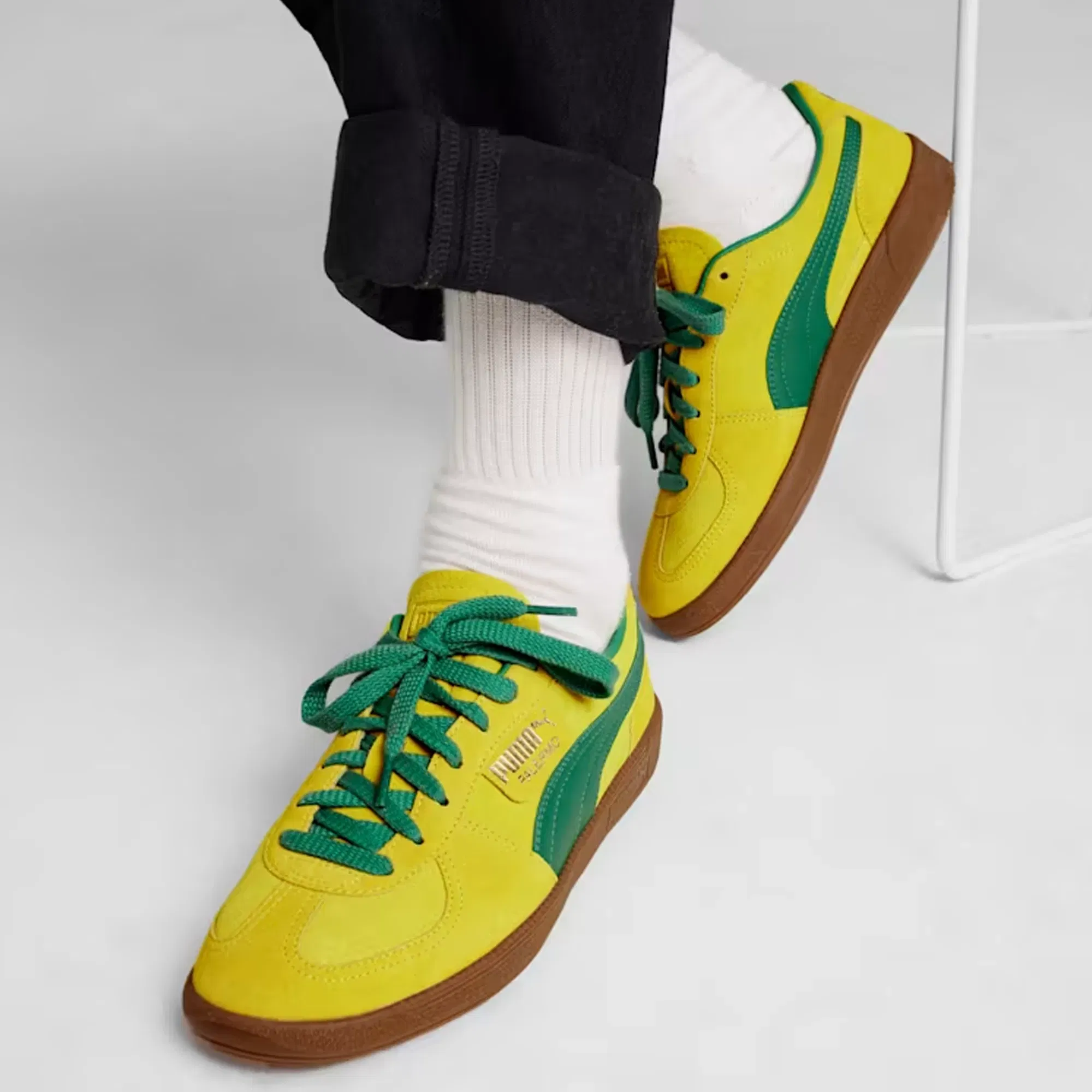 PUMA PALERMO CLASSIC COMFORT LOW BOOT { PELE YELLOW-GREEN