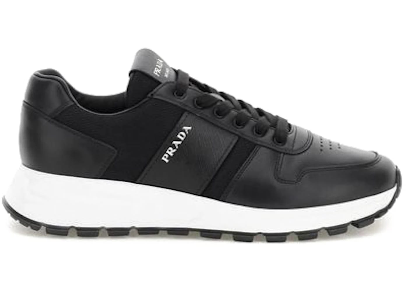 Prada Prax 1 Leather Low Top Black