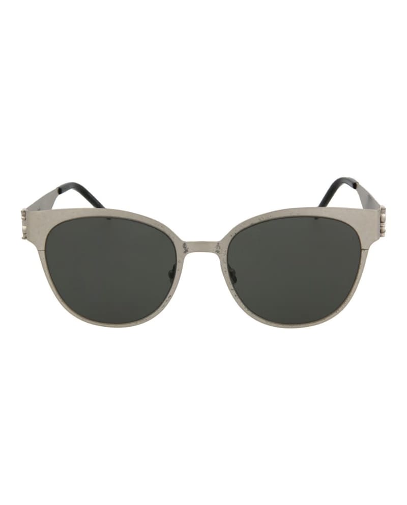 Saint Laurent Round Oval Sunglasses Silver/Silver/Grey (SLM42-30007184-005)