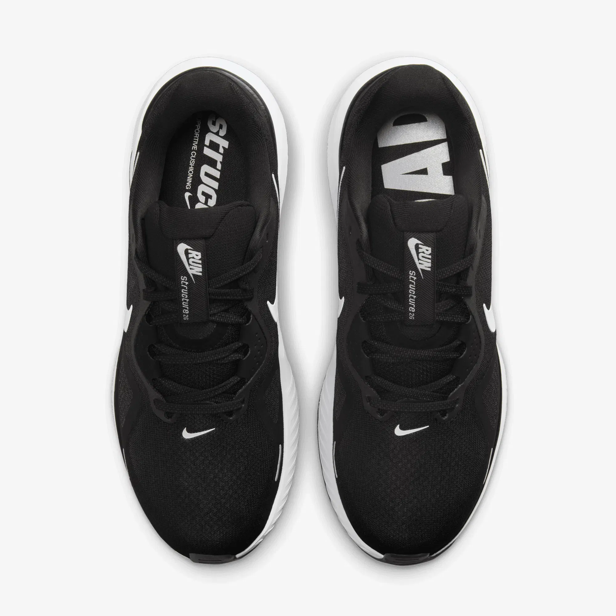 Nike STRUCTURE 26 { BLACK/WHITE-COOL GREY-METALLIC SILVER