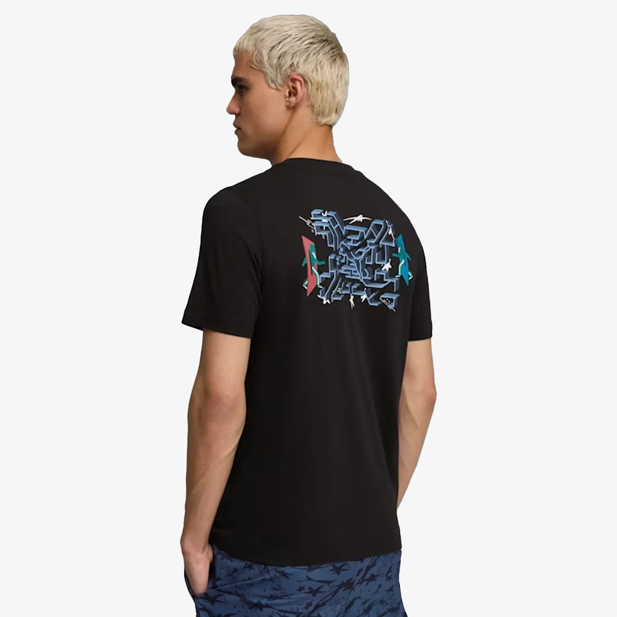 PUMA X SQUID GAME GRAPHIC GLOW T-SHIRT { BLACK