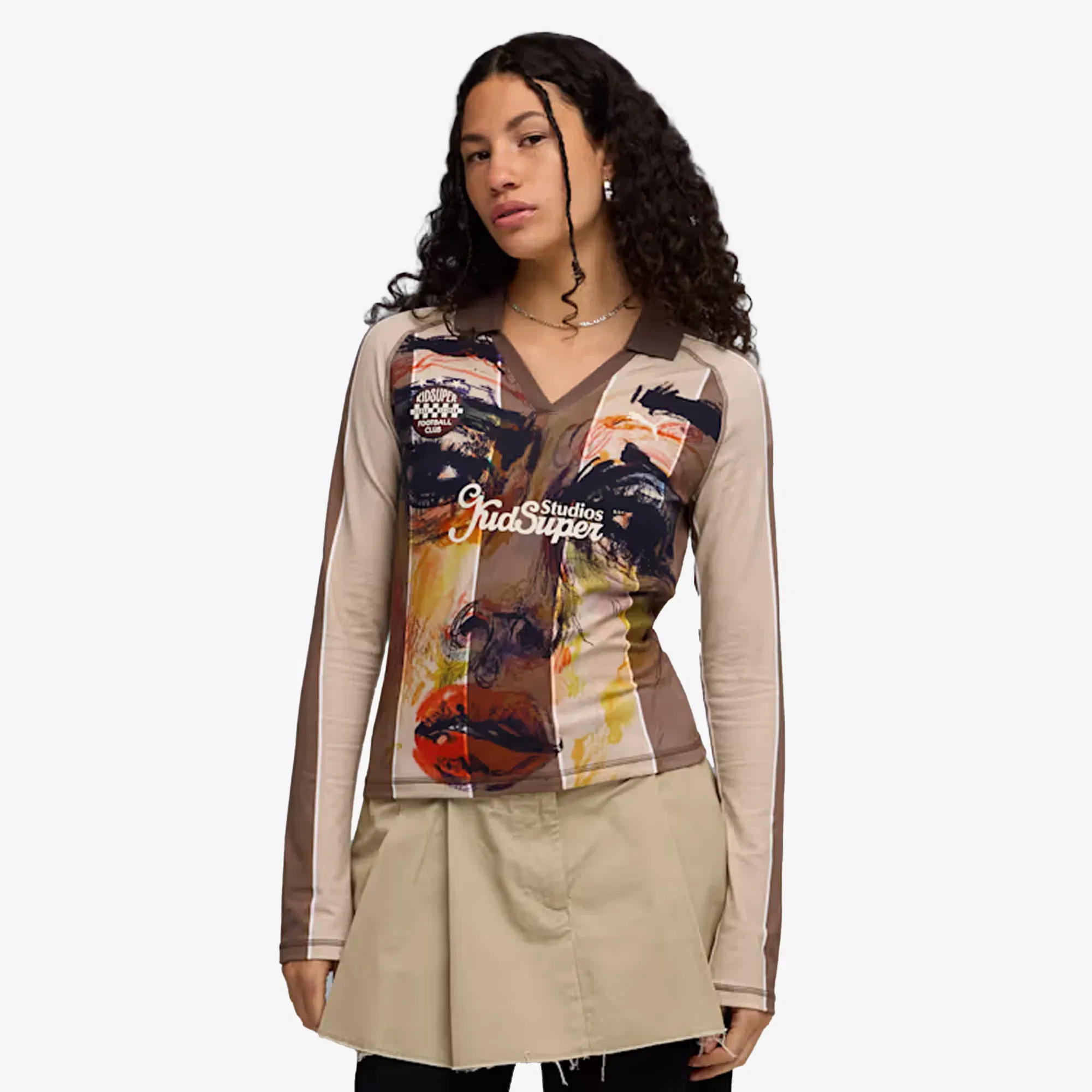 PUMA x KIDSUPER LONG SLEEVE JERSEY { FLAT BRONZE-AOP