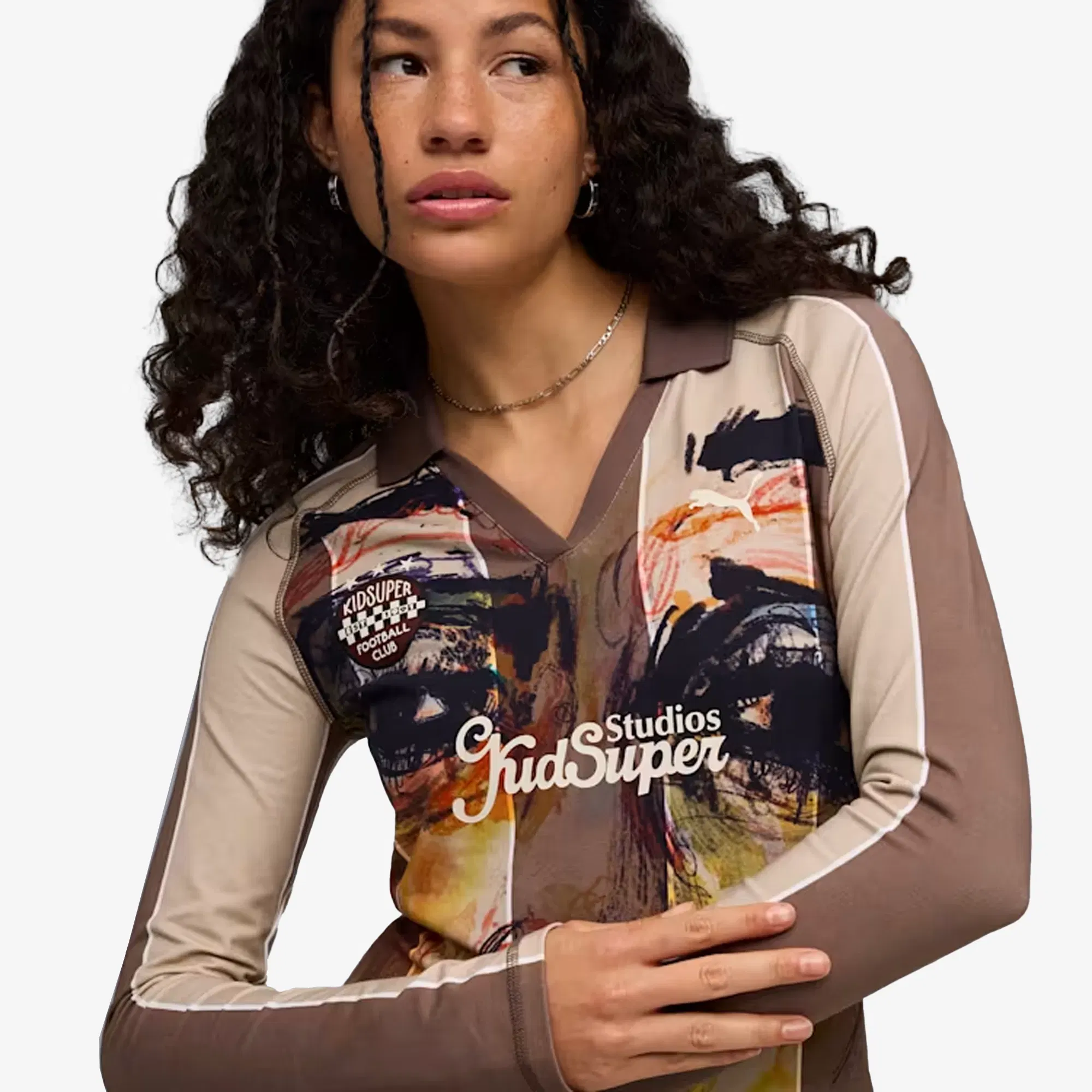 PUMA x KIDSUPER LONG SLEEVE JERSEY { FLAT BRONZE-AOP