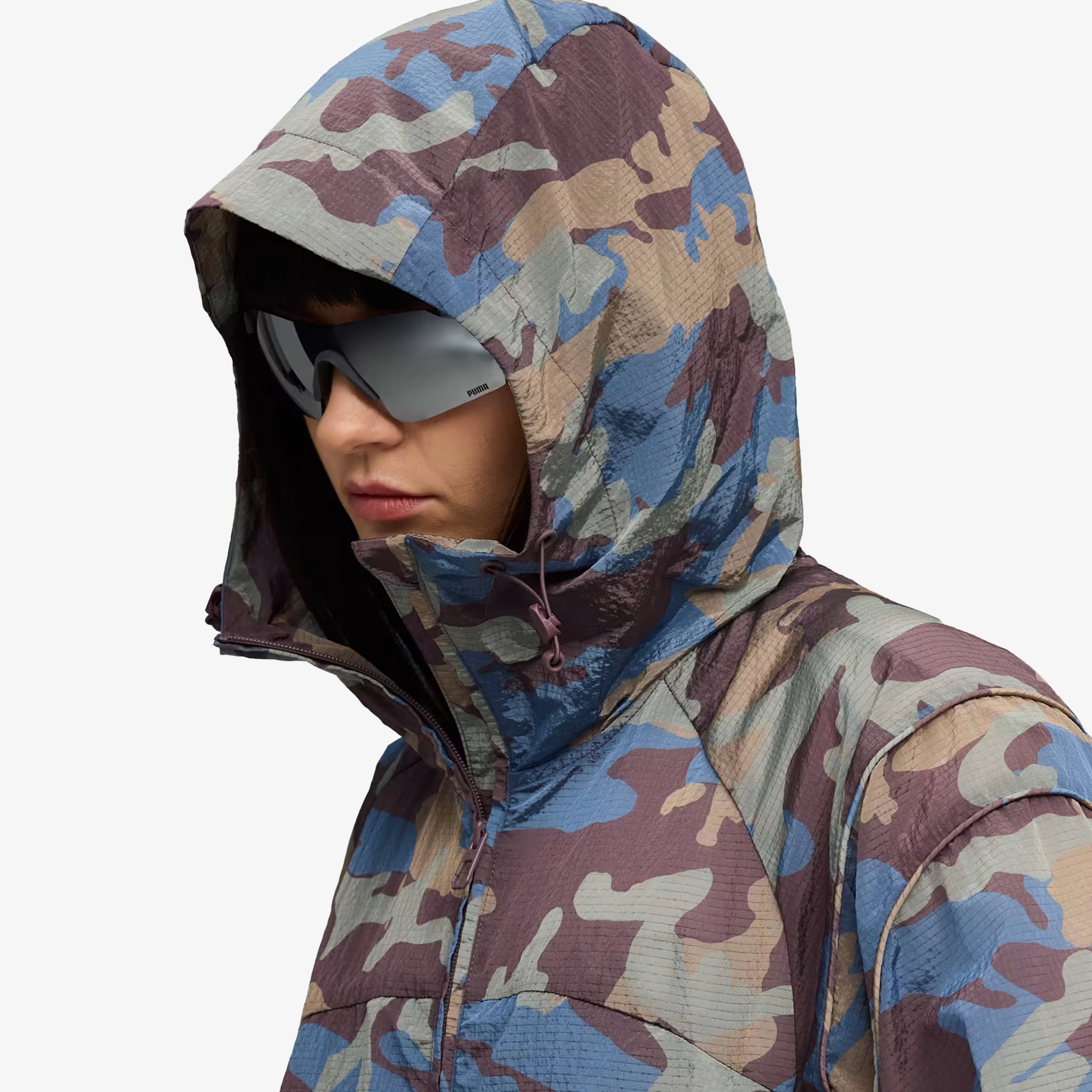 PUMA CLRT ALL-OVER PRINT RIPSTOP JACKET UNISEX { RAISIN