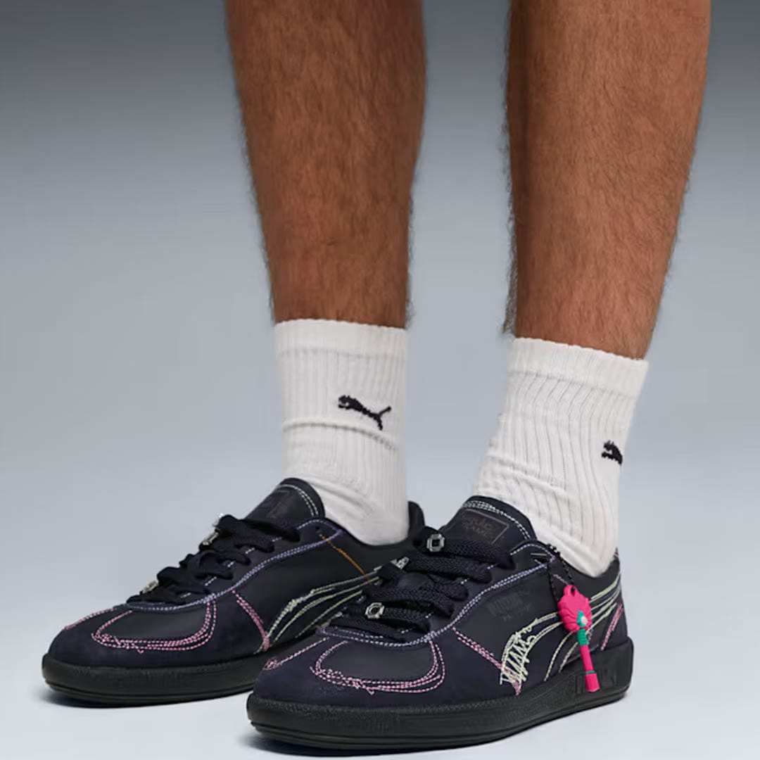 PUMA PALERMO SQUID GAME LEATHER { NAVY/BRIGHT MELON