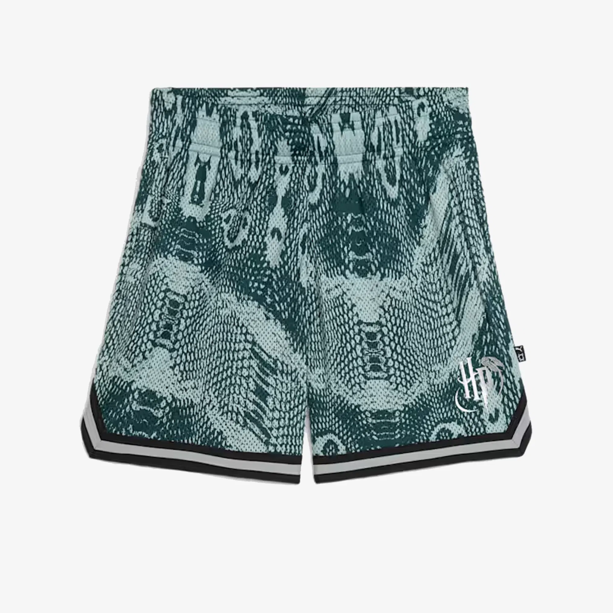 PUMA HOOPS x HARRY POTTER SHORTS { GREEN TERRAIN-AOP