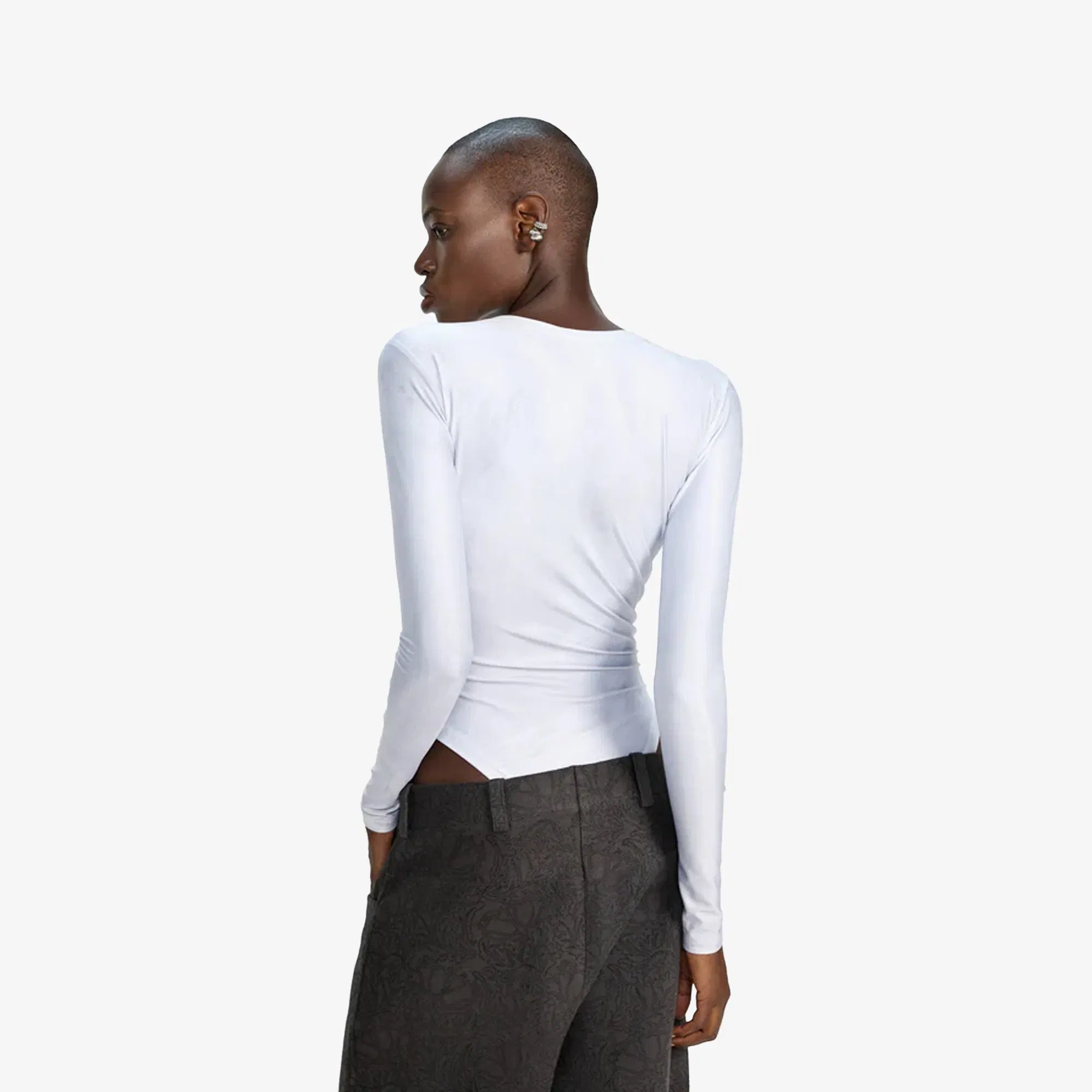 F A R A K BASICS WOMEN BODYSUIT { WHITE