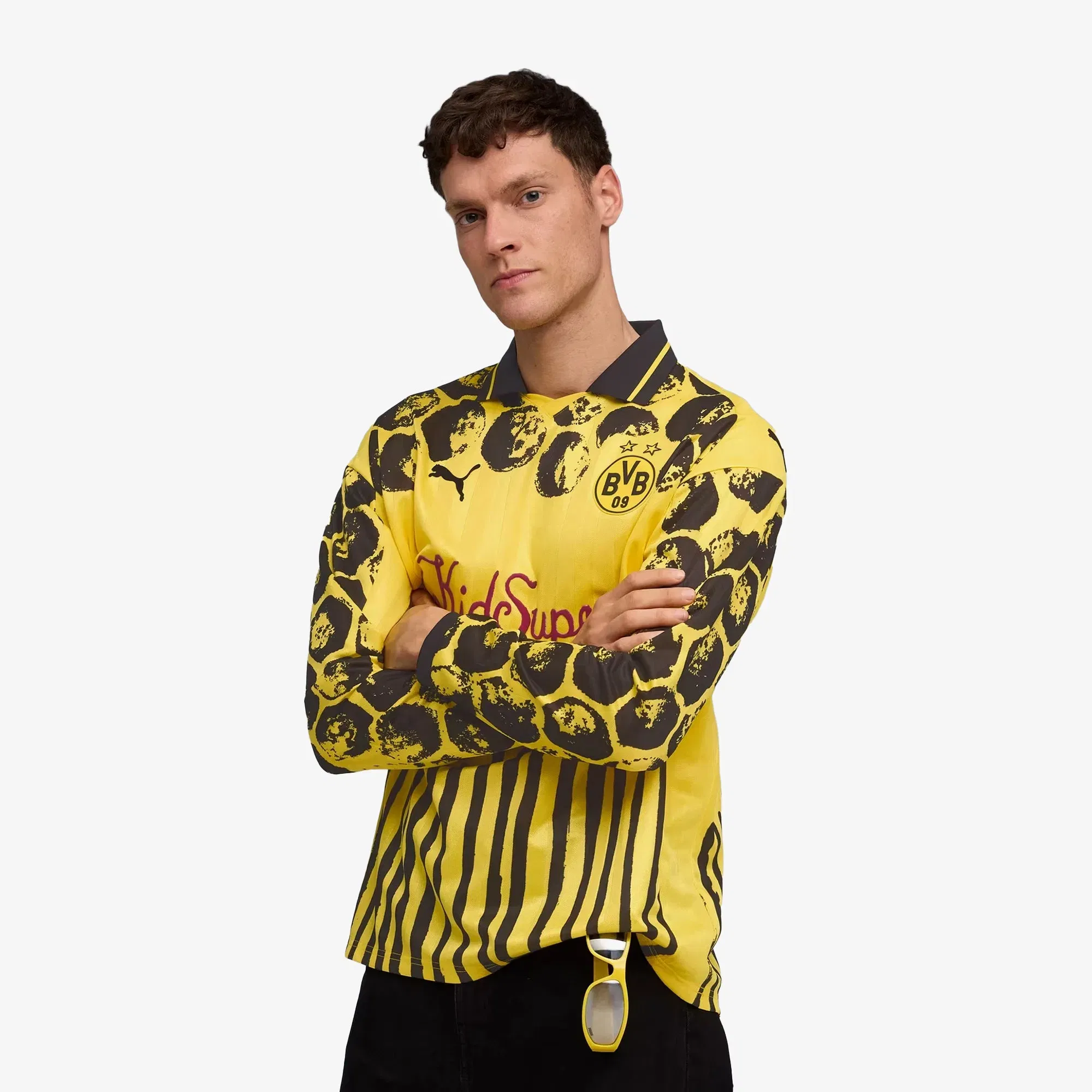 PUMA KIDSUPER x BORUSSIA DORTMUND RETRO SHIRT { FASTER YELLOW-PUMA BLACK