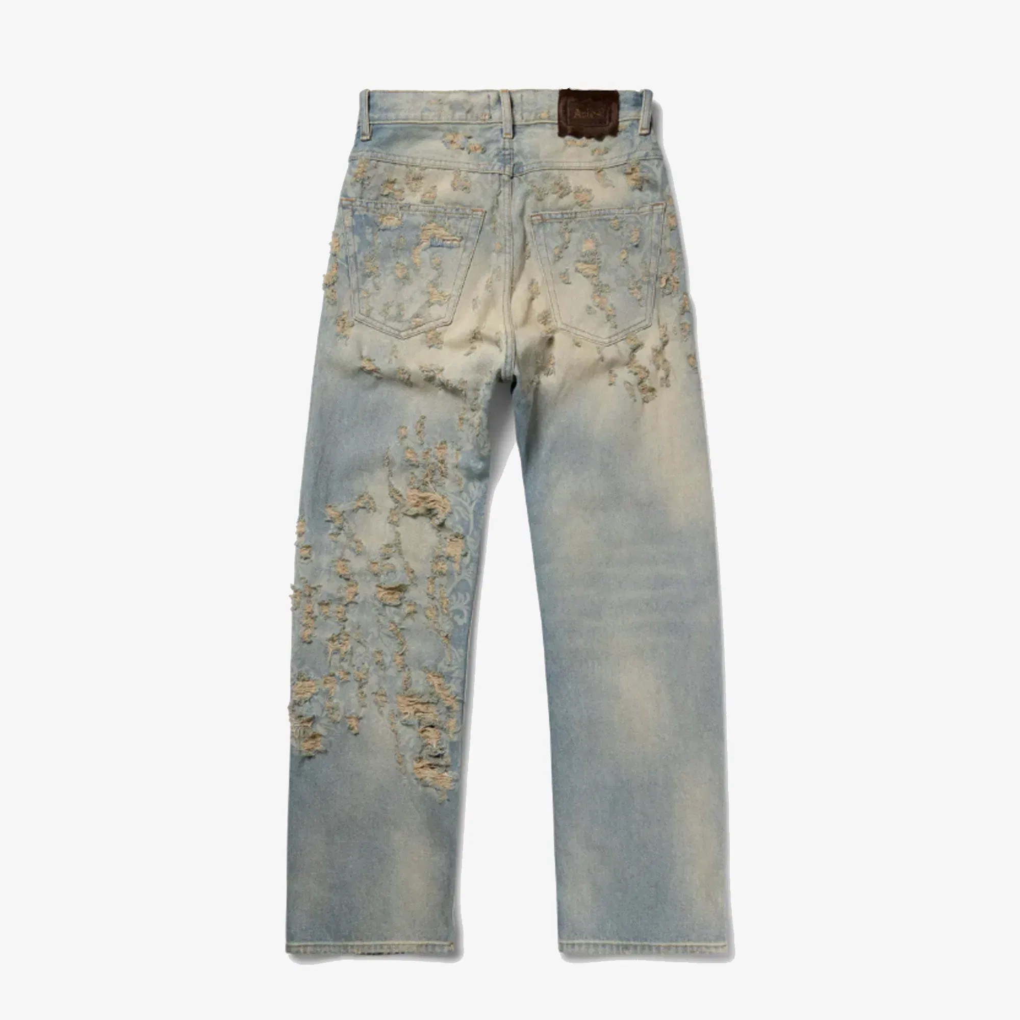Aries DESTROYED LACE BATTEN JEANS { BLUE