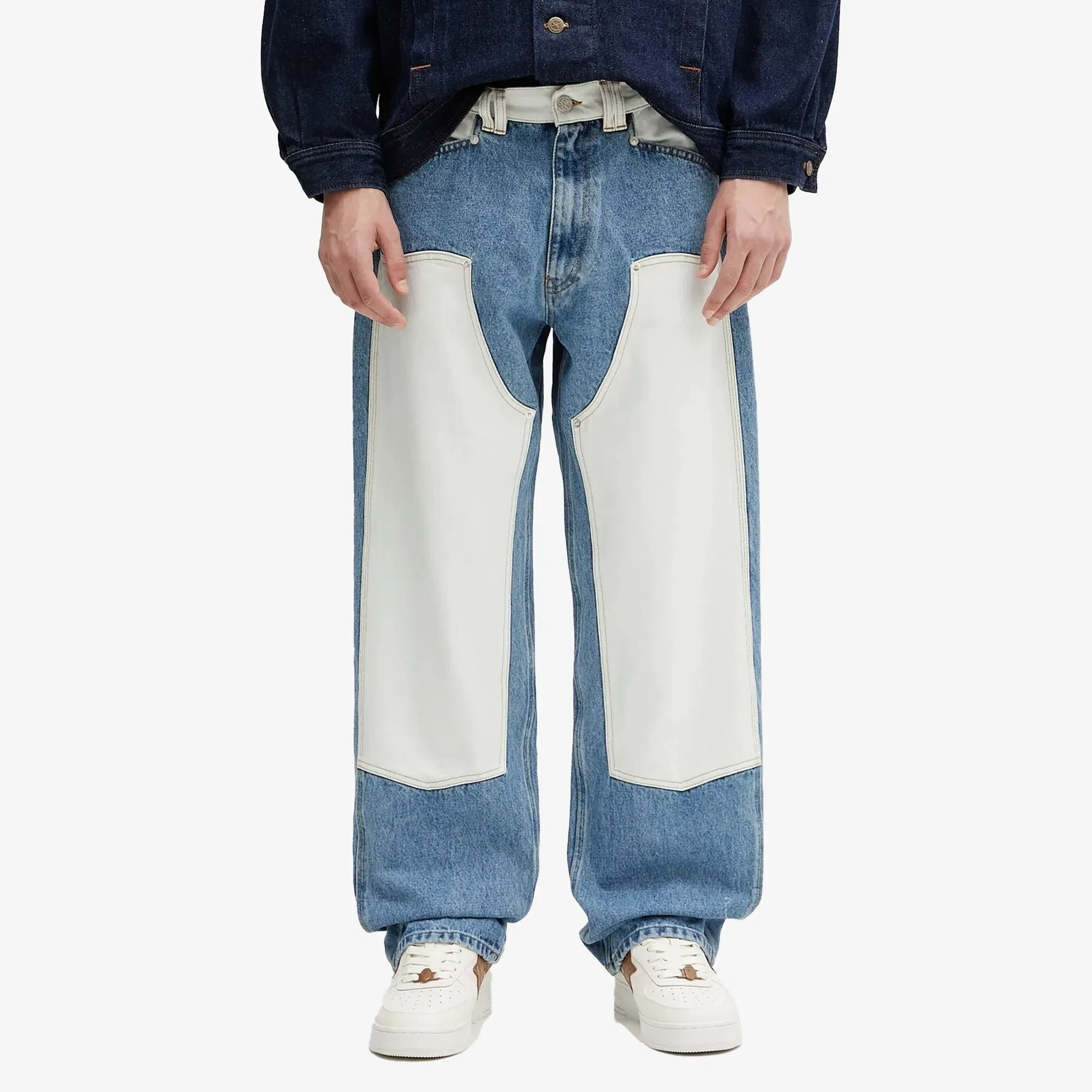 Aries PATCHWORK WESTERN CARPENTER JEANS { MULTI