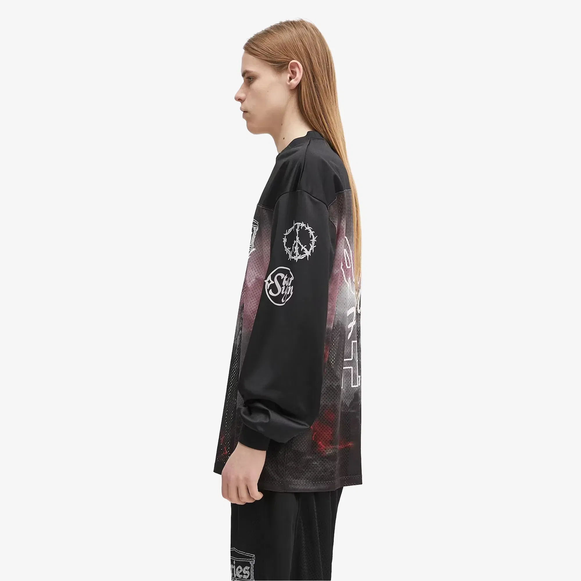 Aries RAMSCAPE AIRTEX 1S T-Shirt { BLACK/GREY