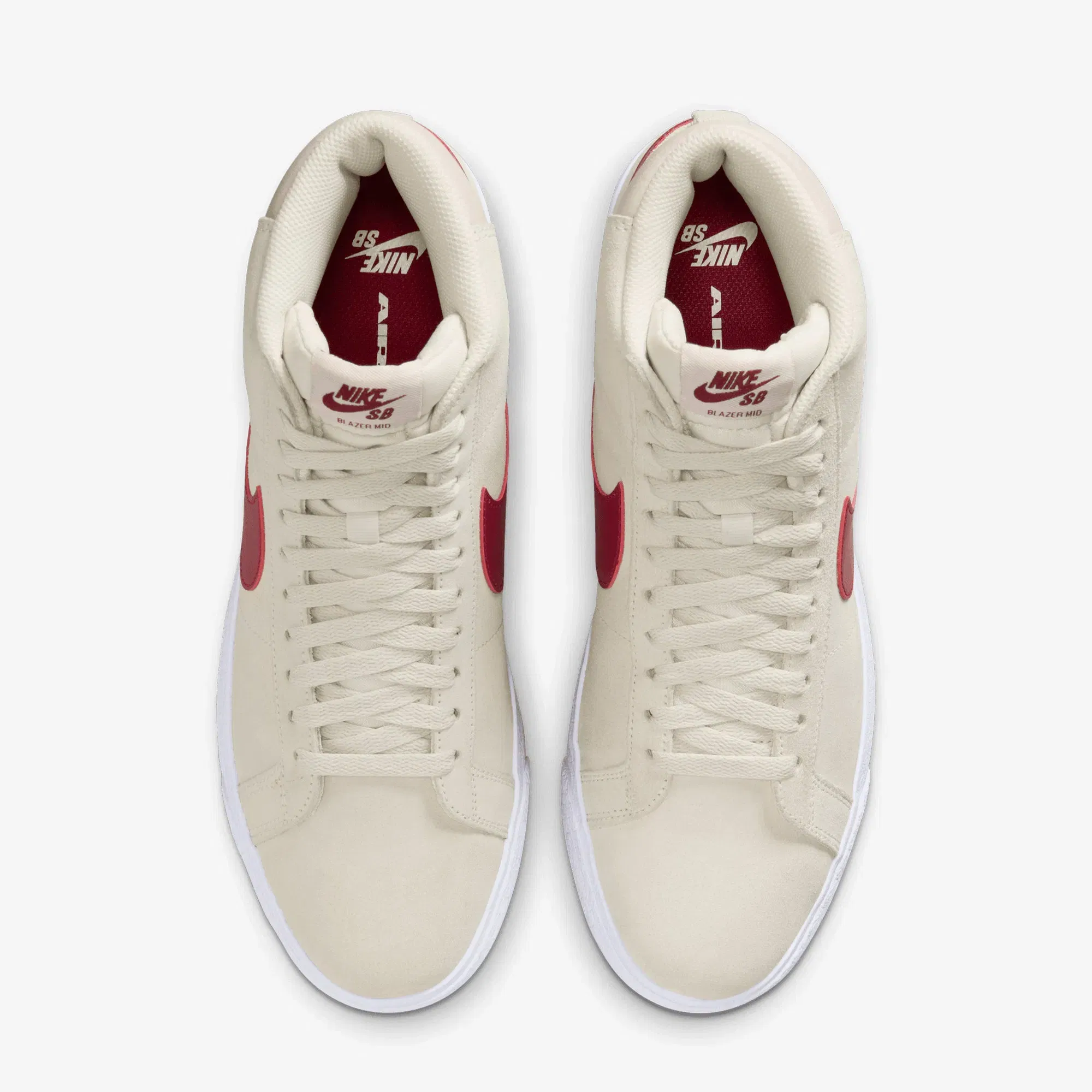 Nike SB ZOOM BLAZER MID { PALE IVORY/NOBLE RED-SILT RED-WHITE