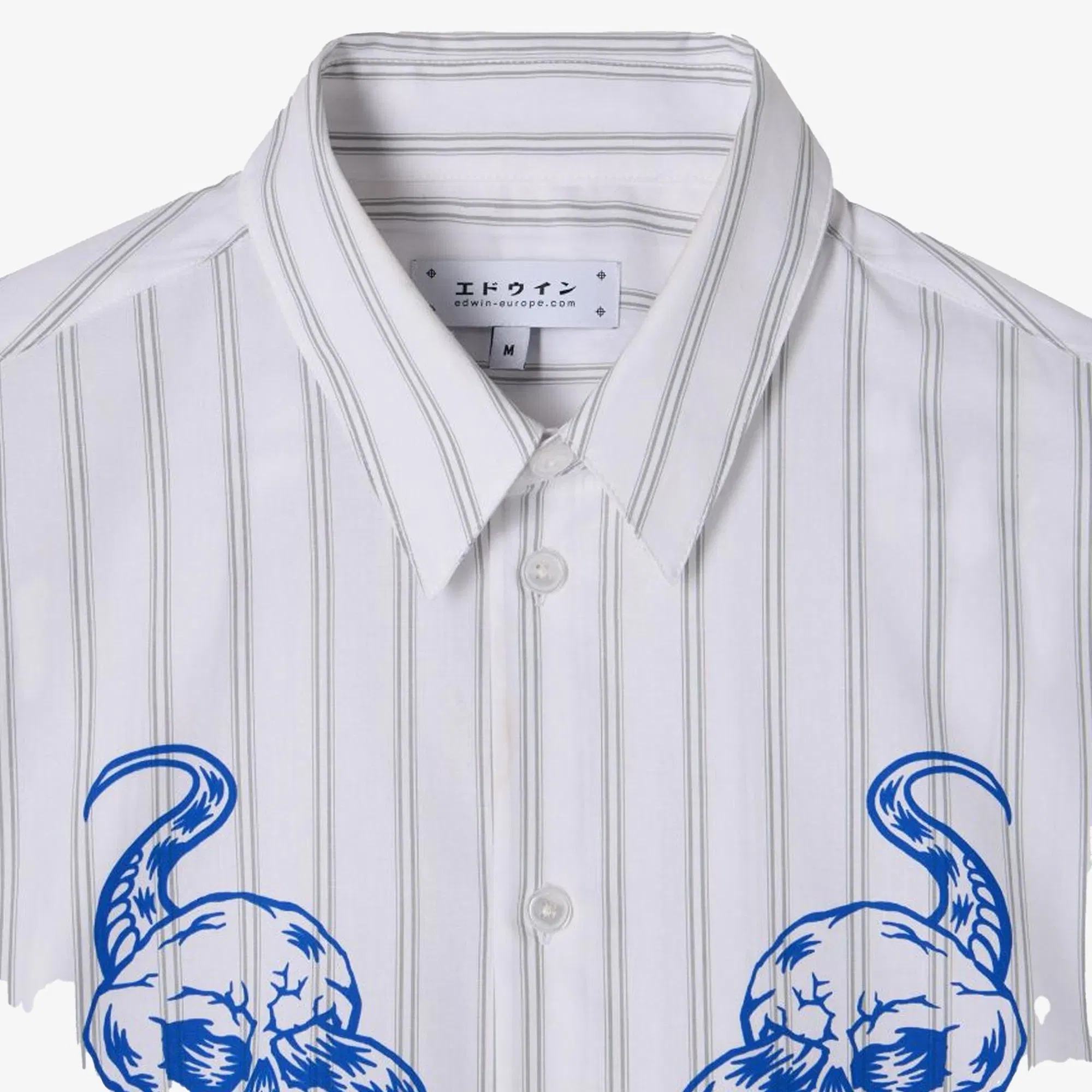 EDWIN W' ALIX SHIRT SS { GREY/WHITE