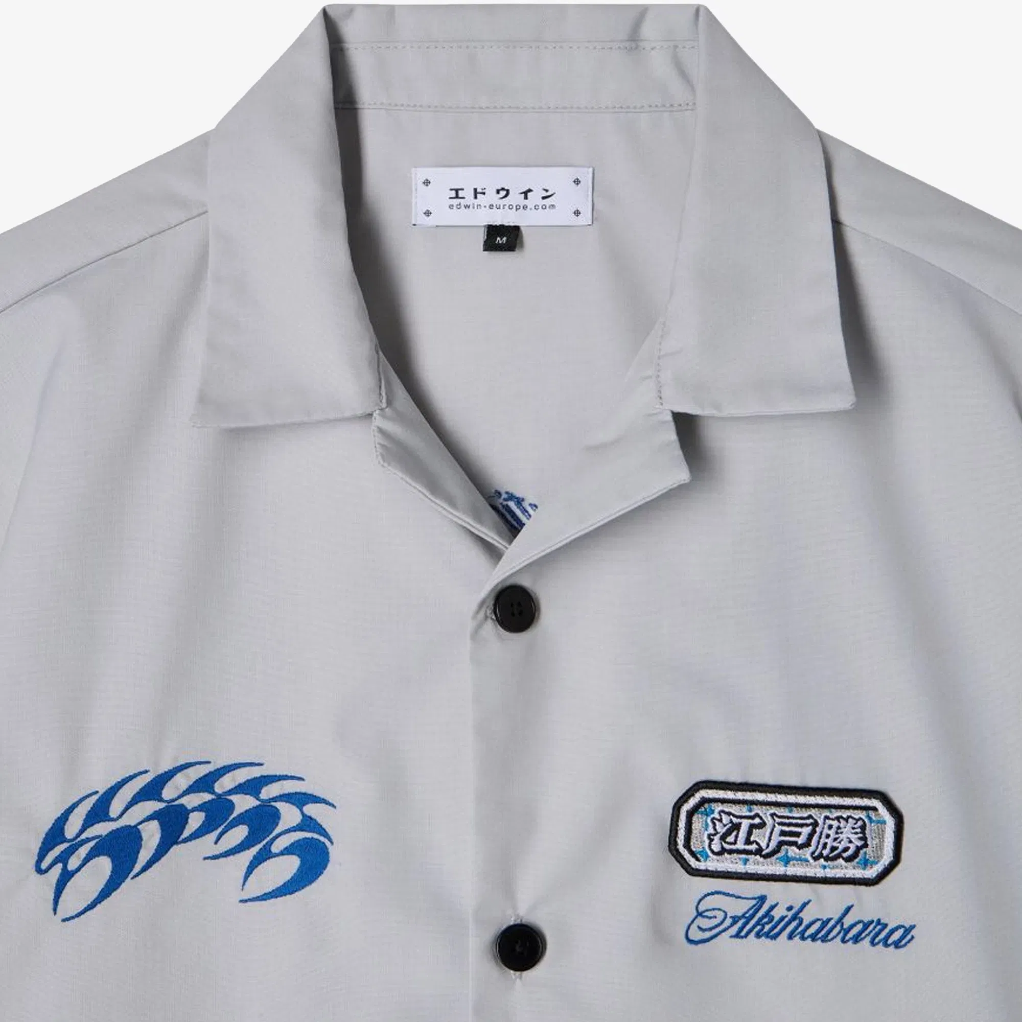 EDWIN STAFF UNIFORM SHIRT SS { PALE GREY