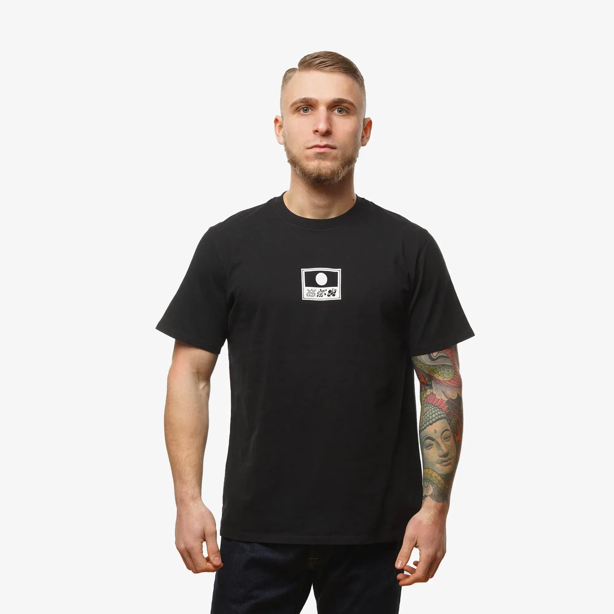 EDWIN STAFF T-SHIRT { BLACK/WHITE