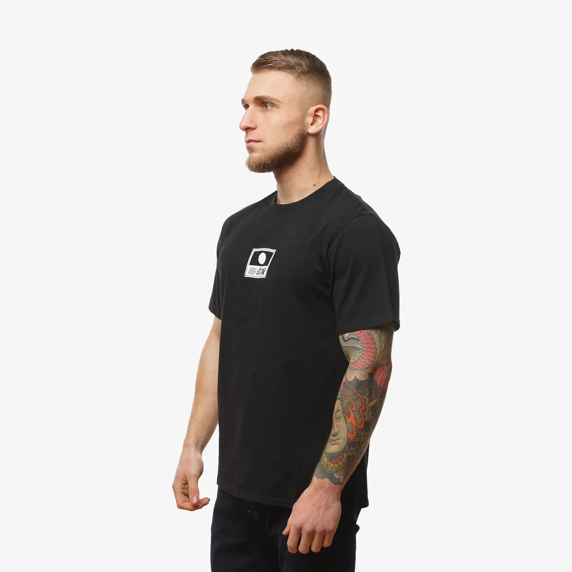 EDWIN STAFF T-SHIRT { BLACK/WHITE