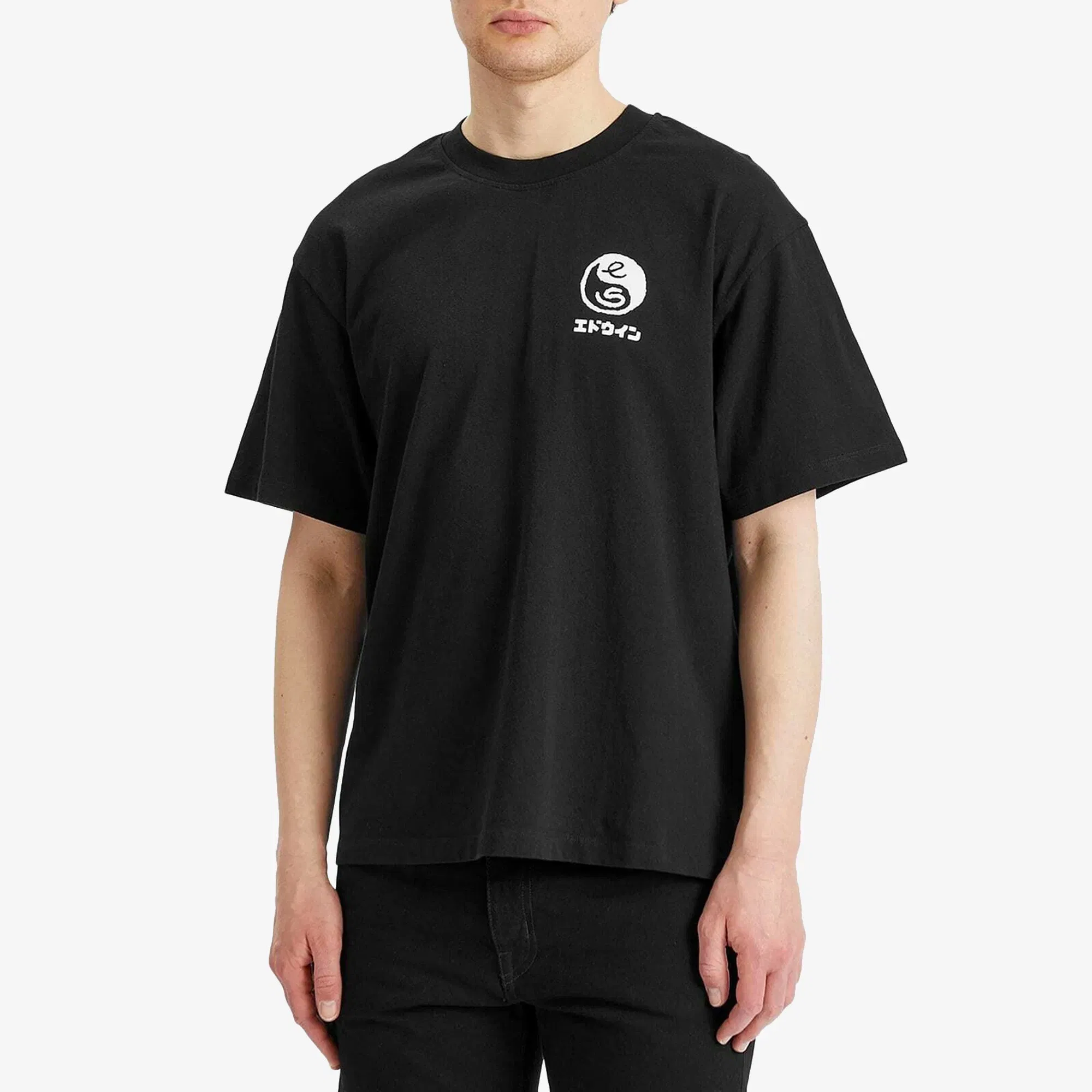 EDWIN HIGH BEAR T-SHIRT { BLACK/WHITE
