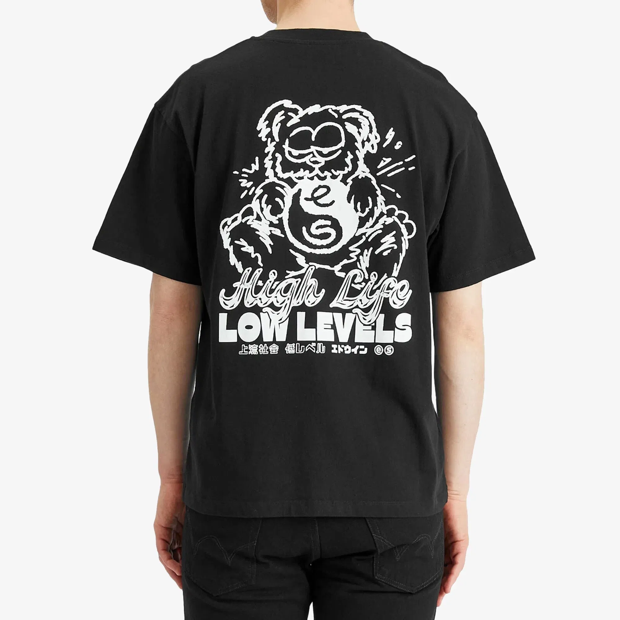 EDWIN HIGH BEAR T-SHIRT { BLACK/WHITE