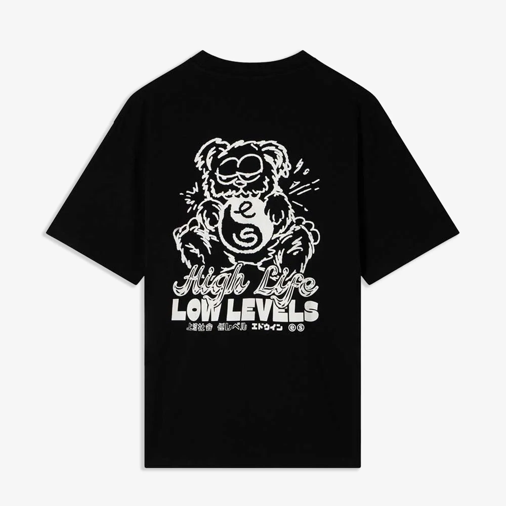 EDWIN HIGH BEAR T-SHIRT { BLACK/WHITE