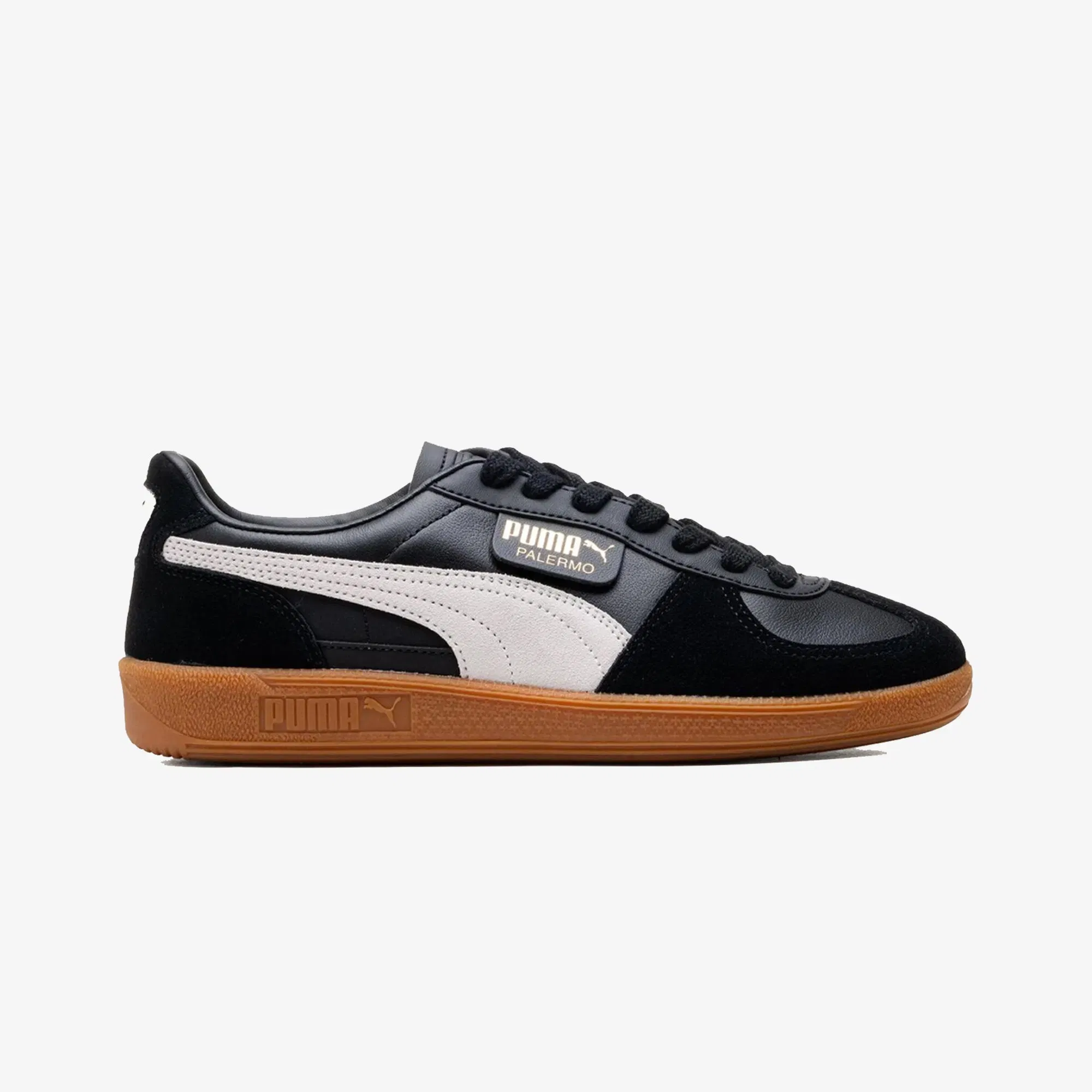 PUMA PALERMO LTH { PUMA BLACK\FEATHER GRAY-GUM