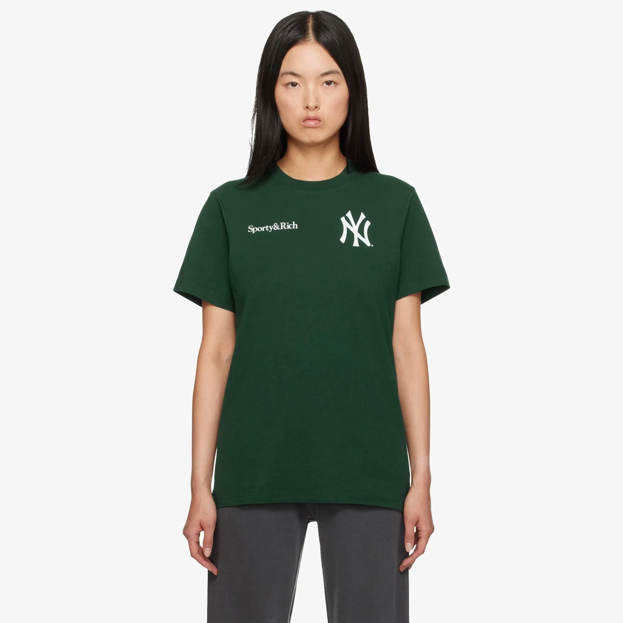 SPORTY & RICH CHAMPIONS T-SHIRT { GREEN