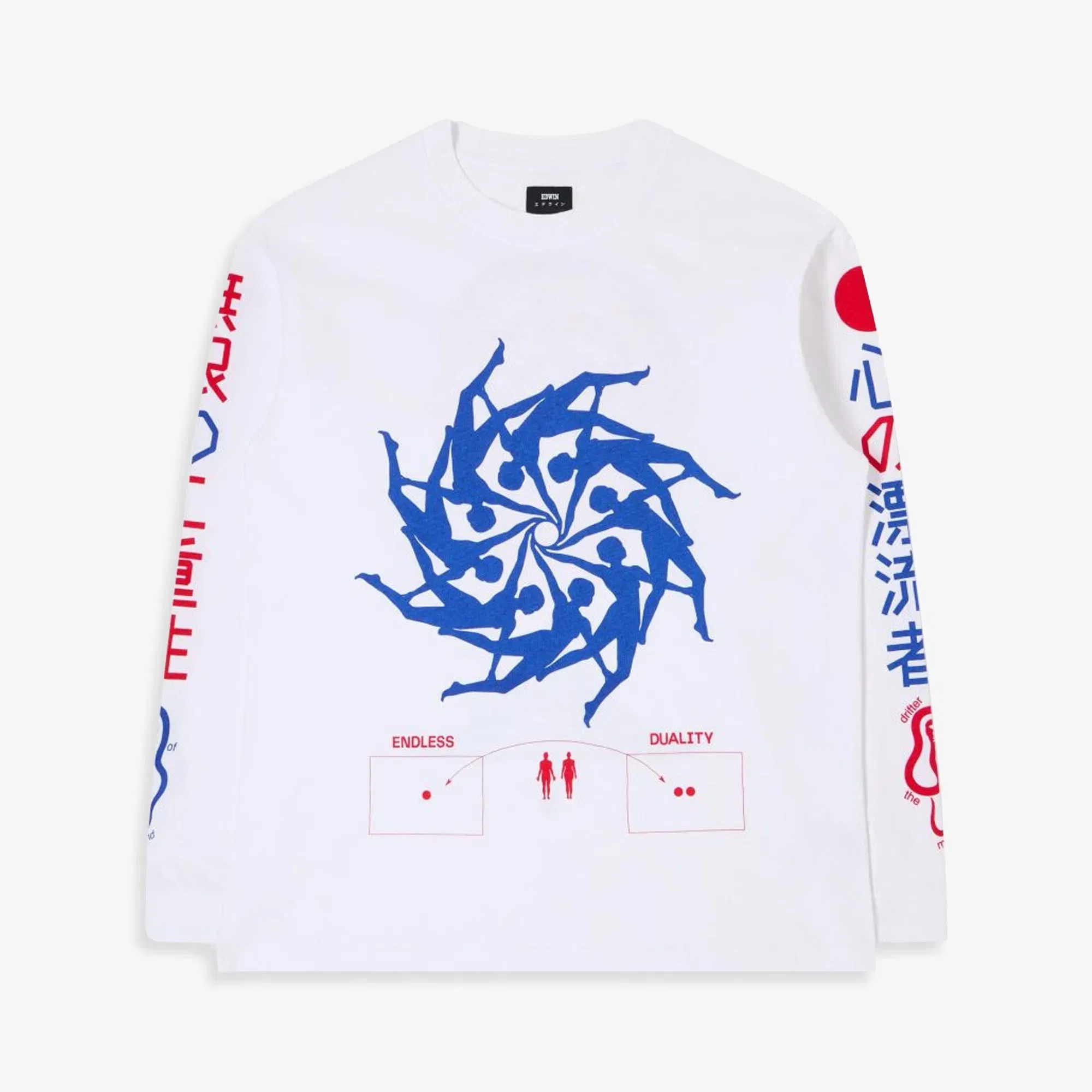 EDWIN MIND DRIFTER T-SHIRT LS { WHITE