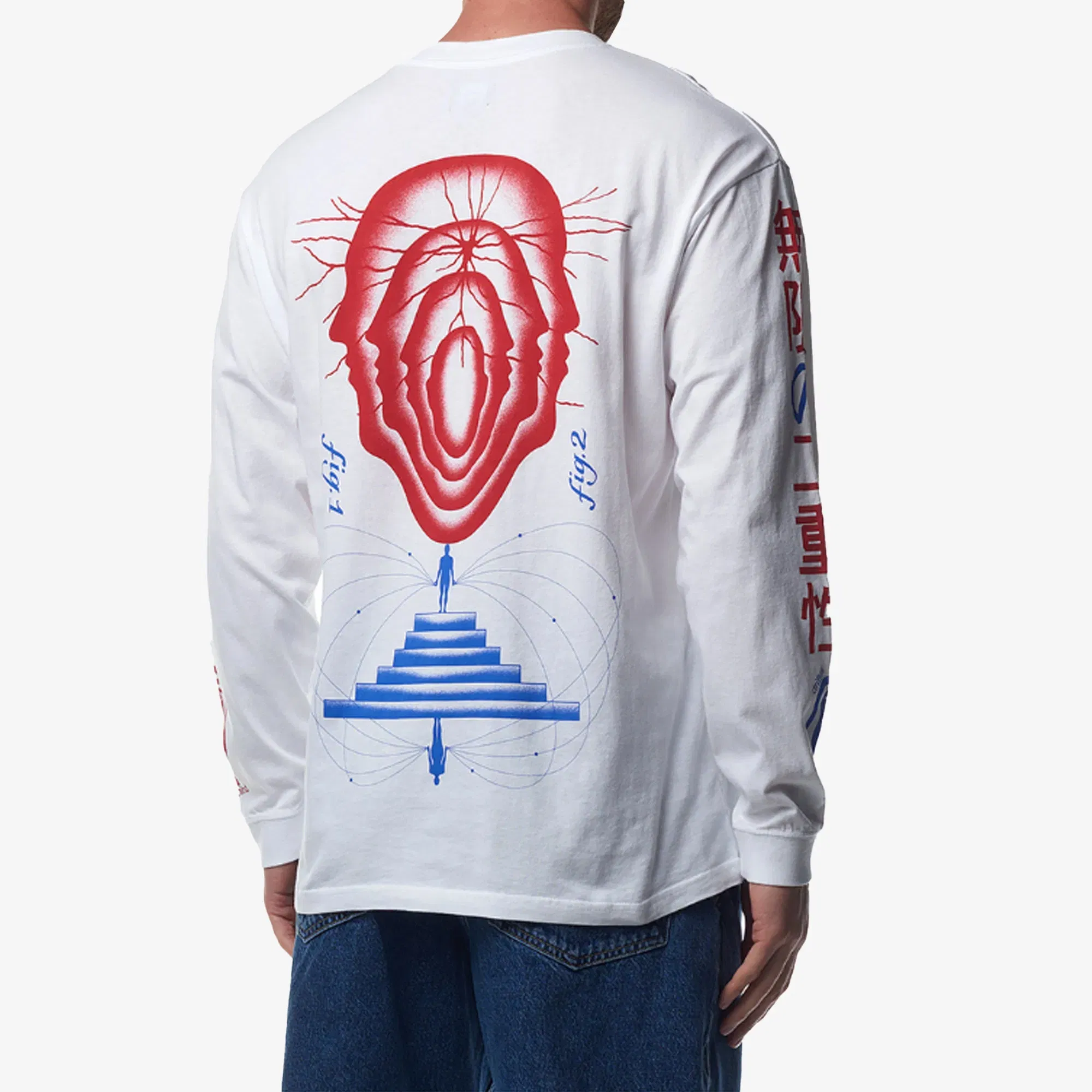 EDWIN MIND DRIFTER T-SHIRT LS { WHITE