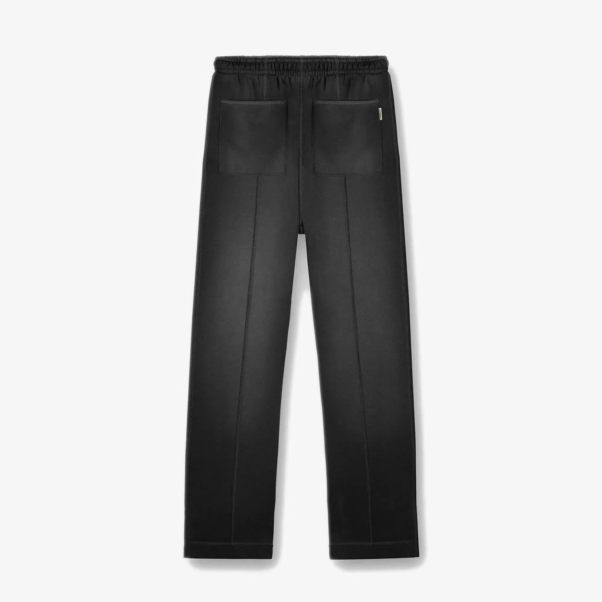 REPRESENT STEPPED HEM SWEATPANTS { STAINED BLACK