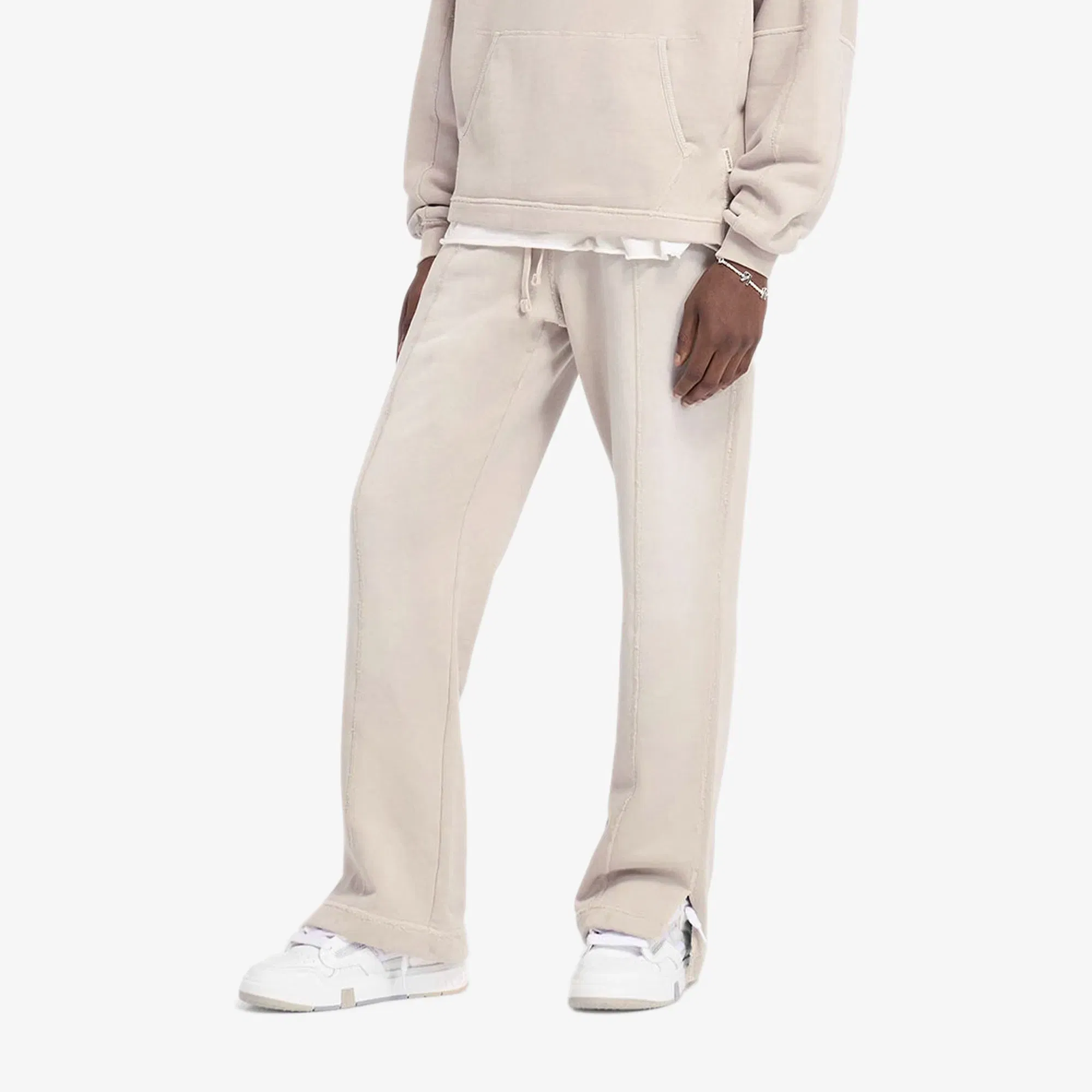 REPRESENT STEPPED HEM SWEATPANTS { OAT