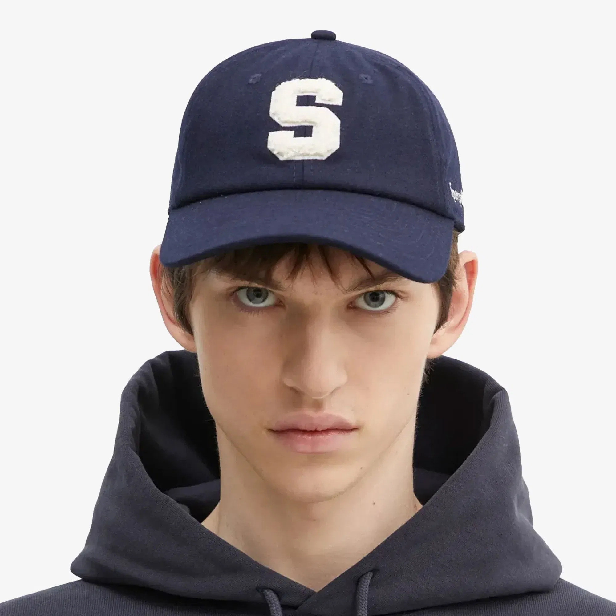 SPORTY & RICH BOUCLE S WOOL CAP { NAVY