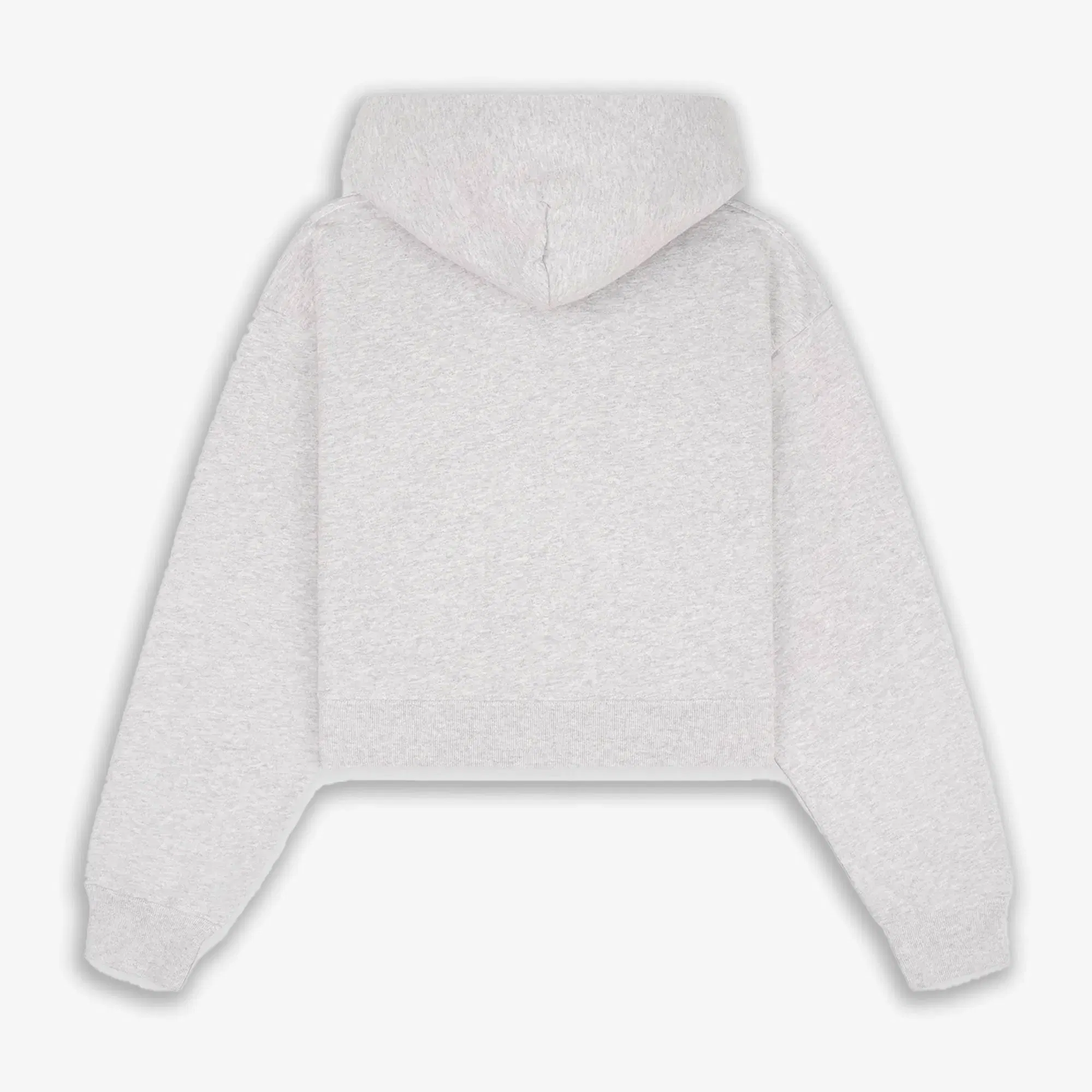 SPORTY & RICH NY CREST CROPPED HOODIE { GRAY/GOLD