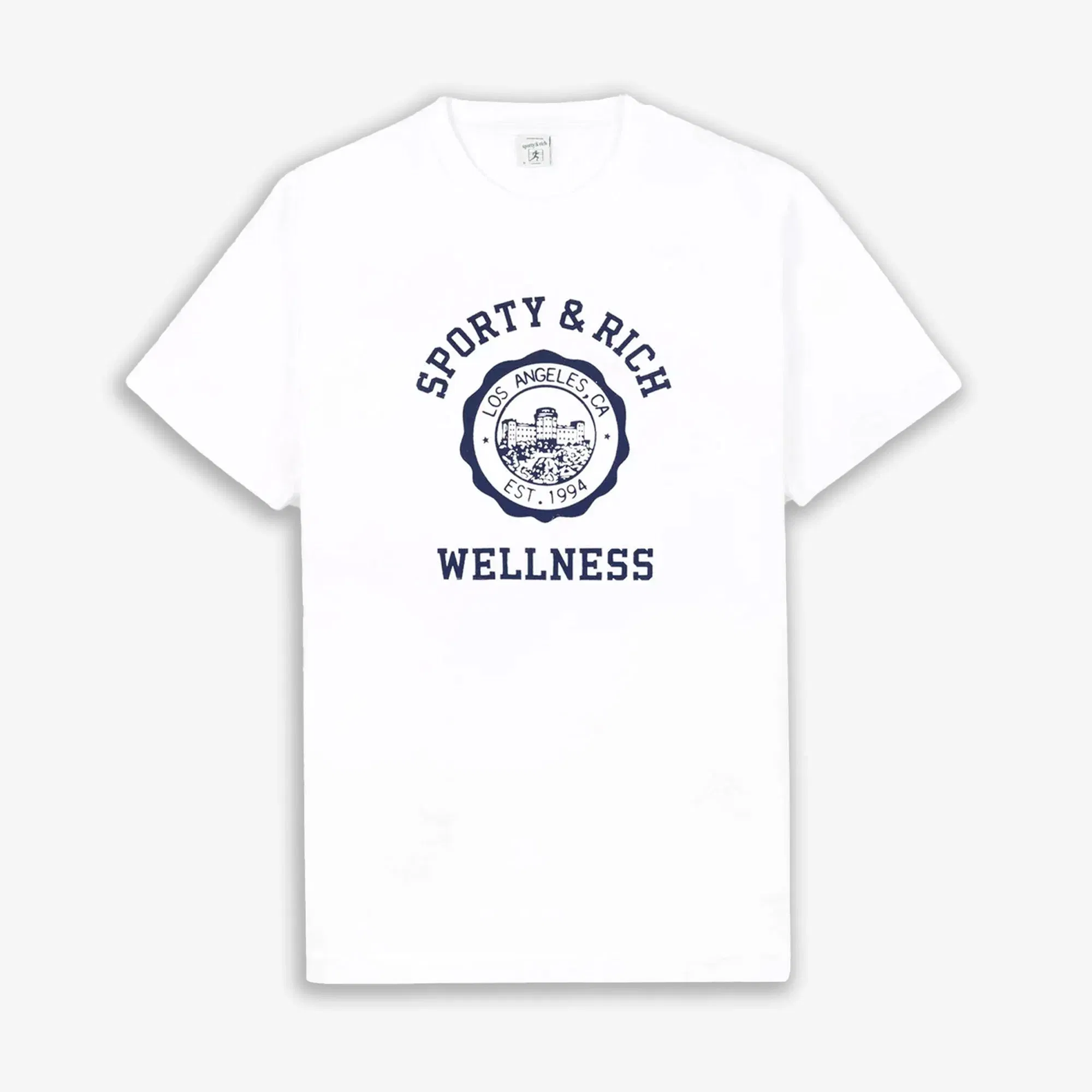SPORTY & RICH EMBLEM T-SHIRT { WHITE
