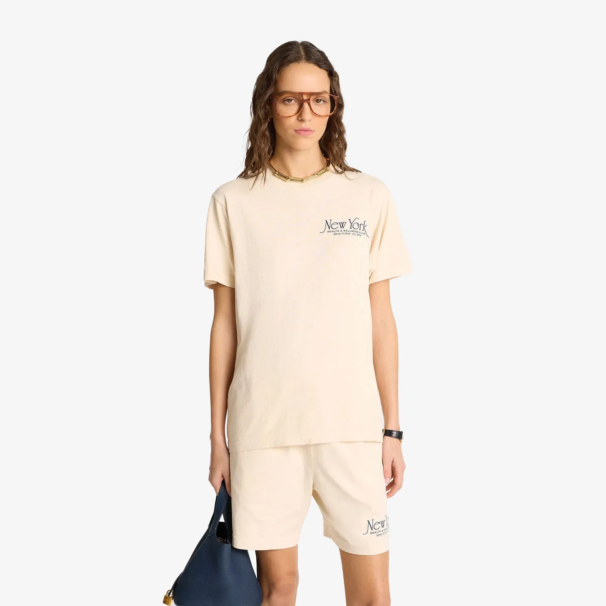 SPORTY & RICH NY 94 T-SHIRT { CREAM