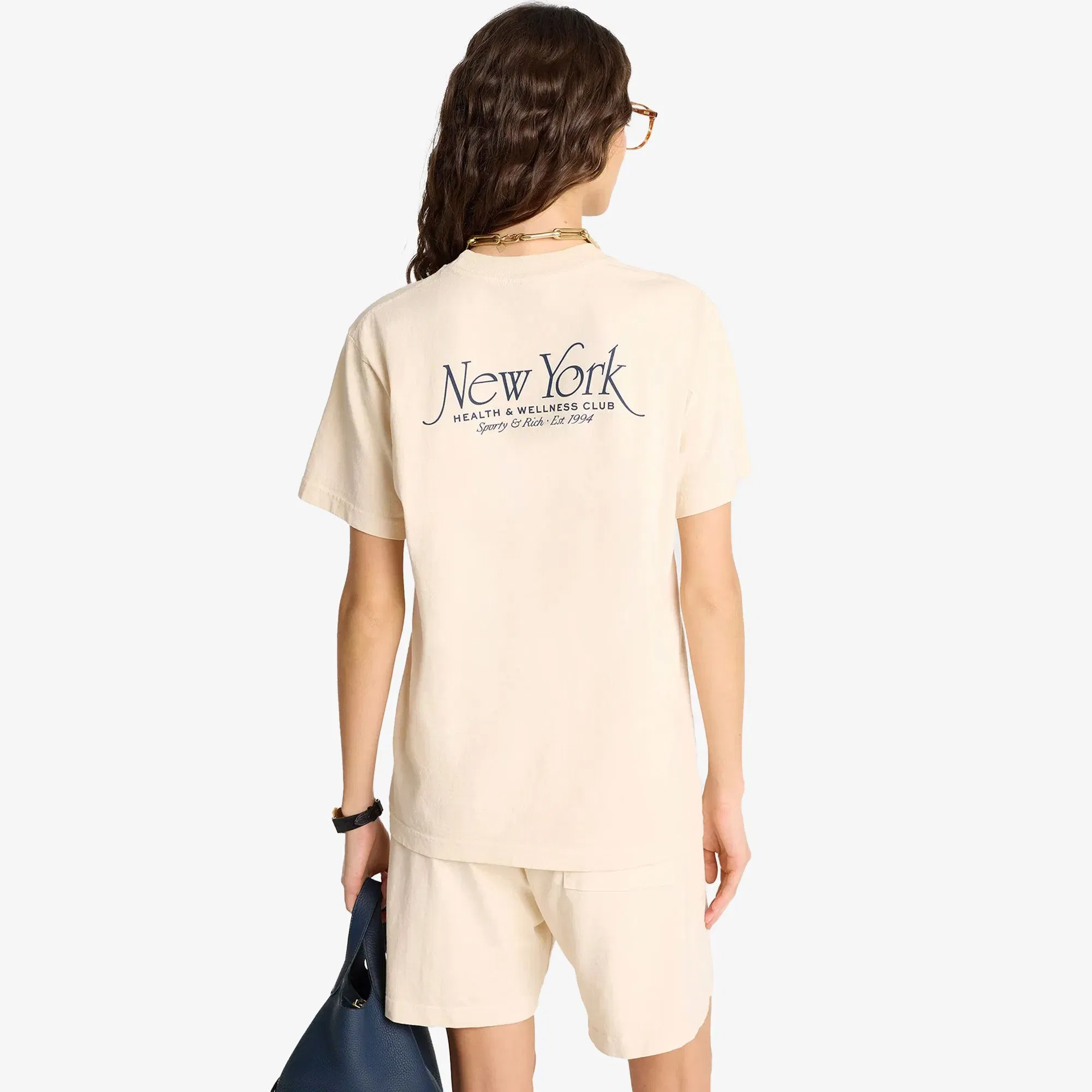 SPORTY & RICH NY 94 T-SHIRT { CREAM