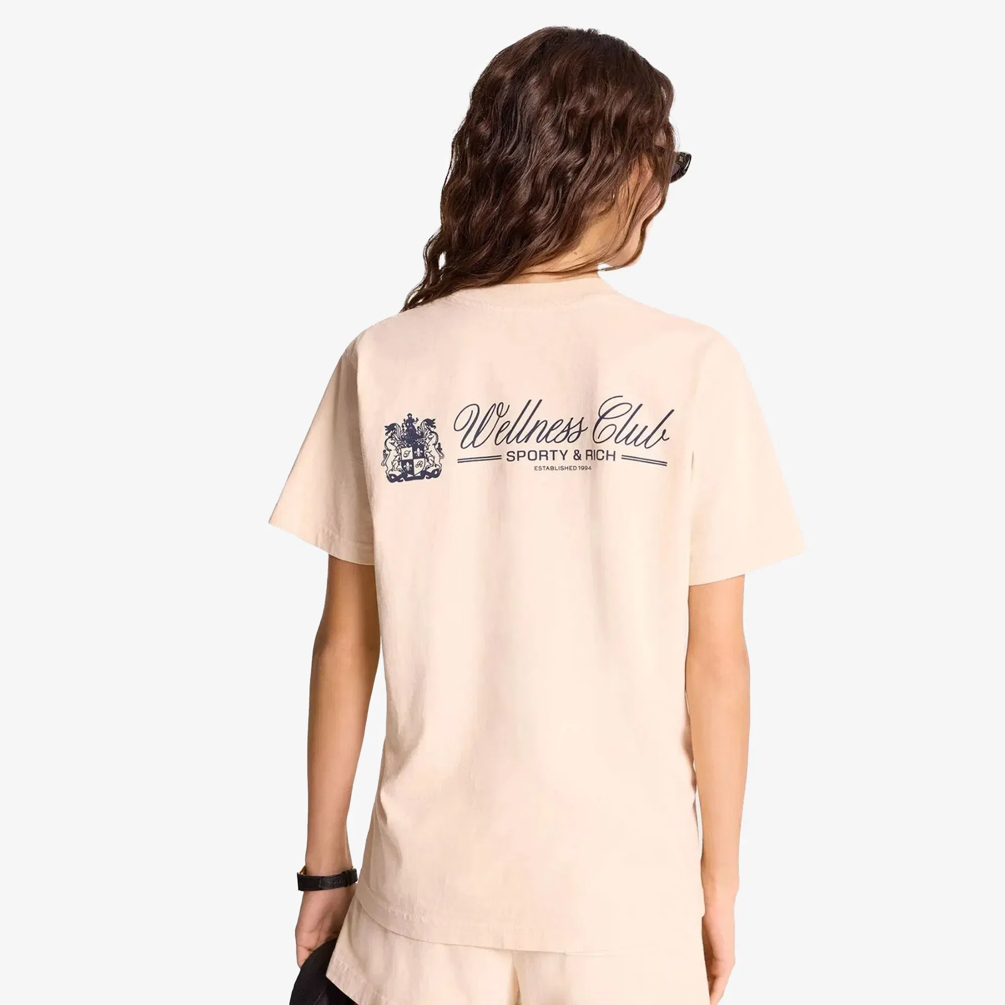 SPORTY & RICH UNICORN CREST T-SHIRT { CREAM