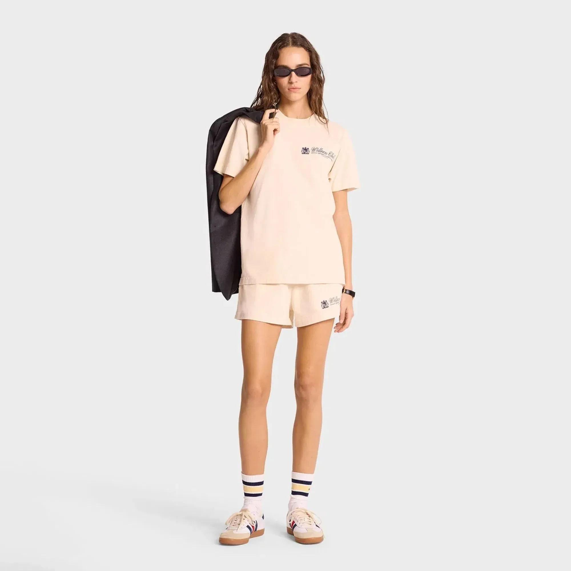 SPORTY & RICH UNICORN CREST T-SHIRT { CREAM