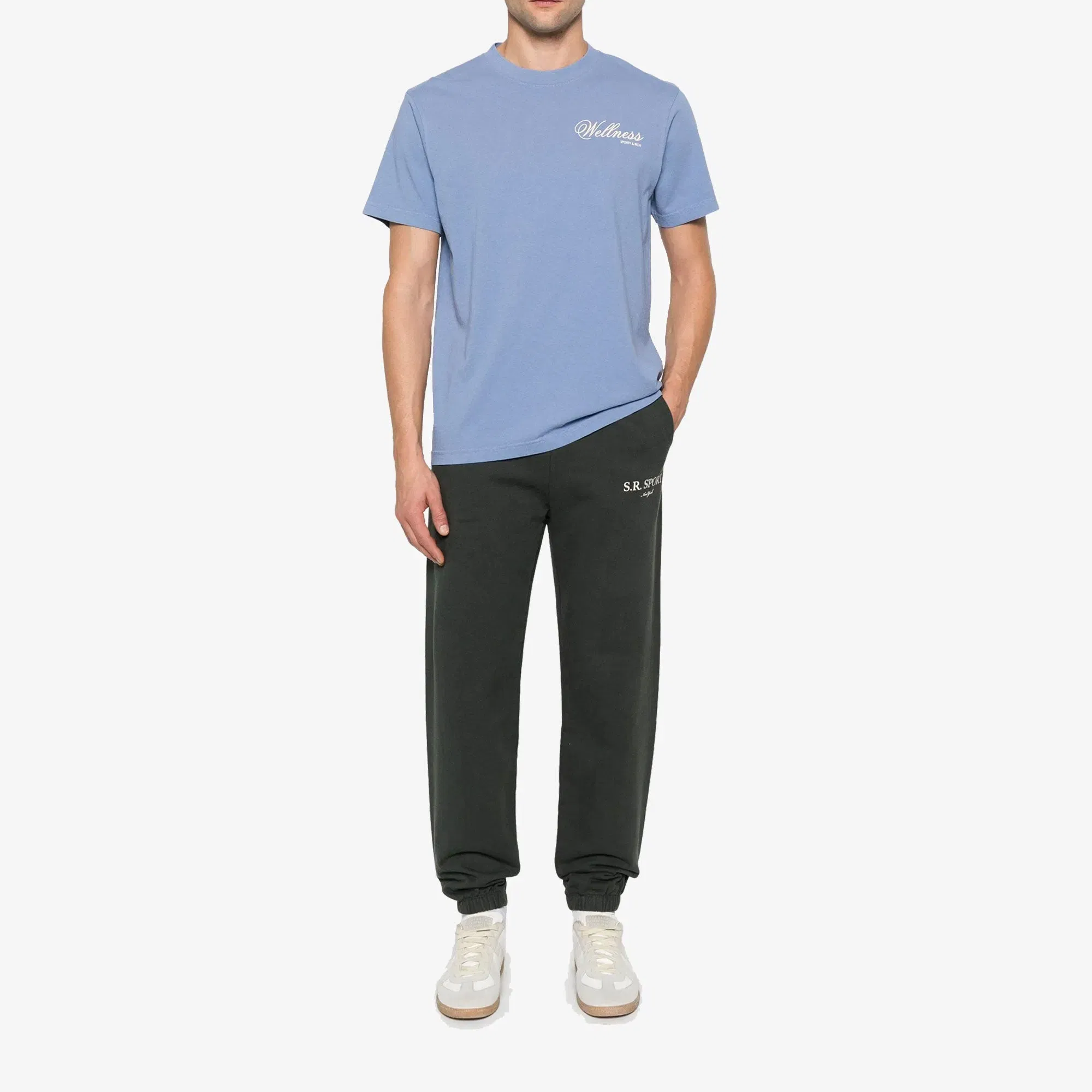 SPORTY & RICH CARLYLE T-SHIRT { BLUE