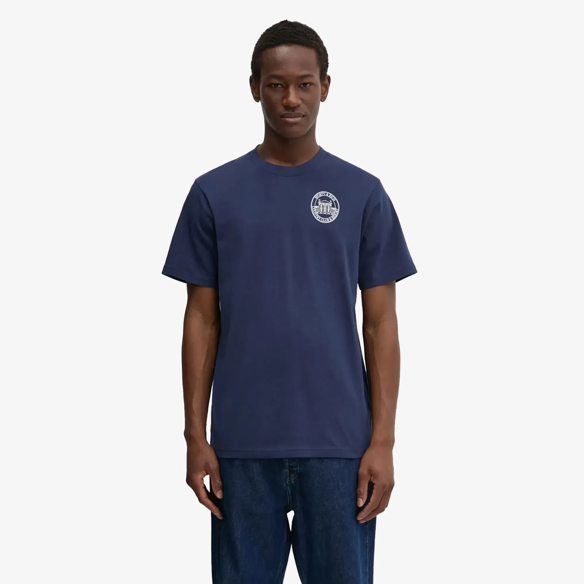 SPORTY & RICH VENDOME RESORT T-SHIRT { NAVY