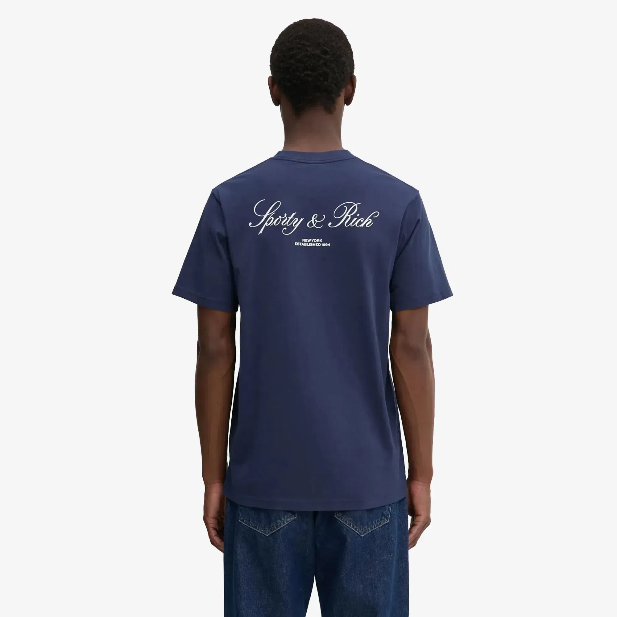 SPORTY & RICH VENDOME RESORT T-SHIRT { NAVY