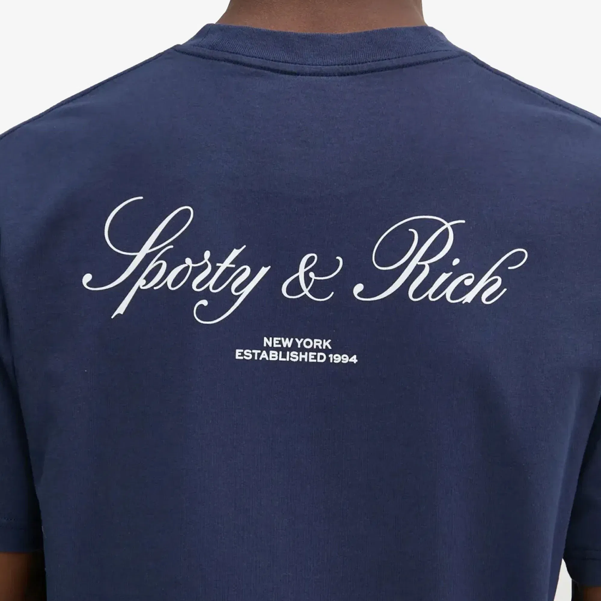 SPORTY & RICH VENDOME RESORT T-SHIRT { NAVY