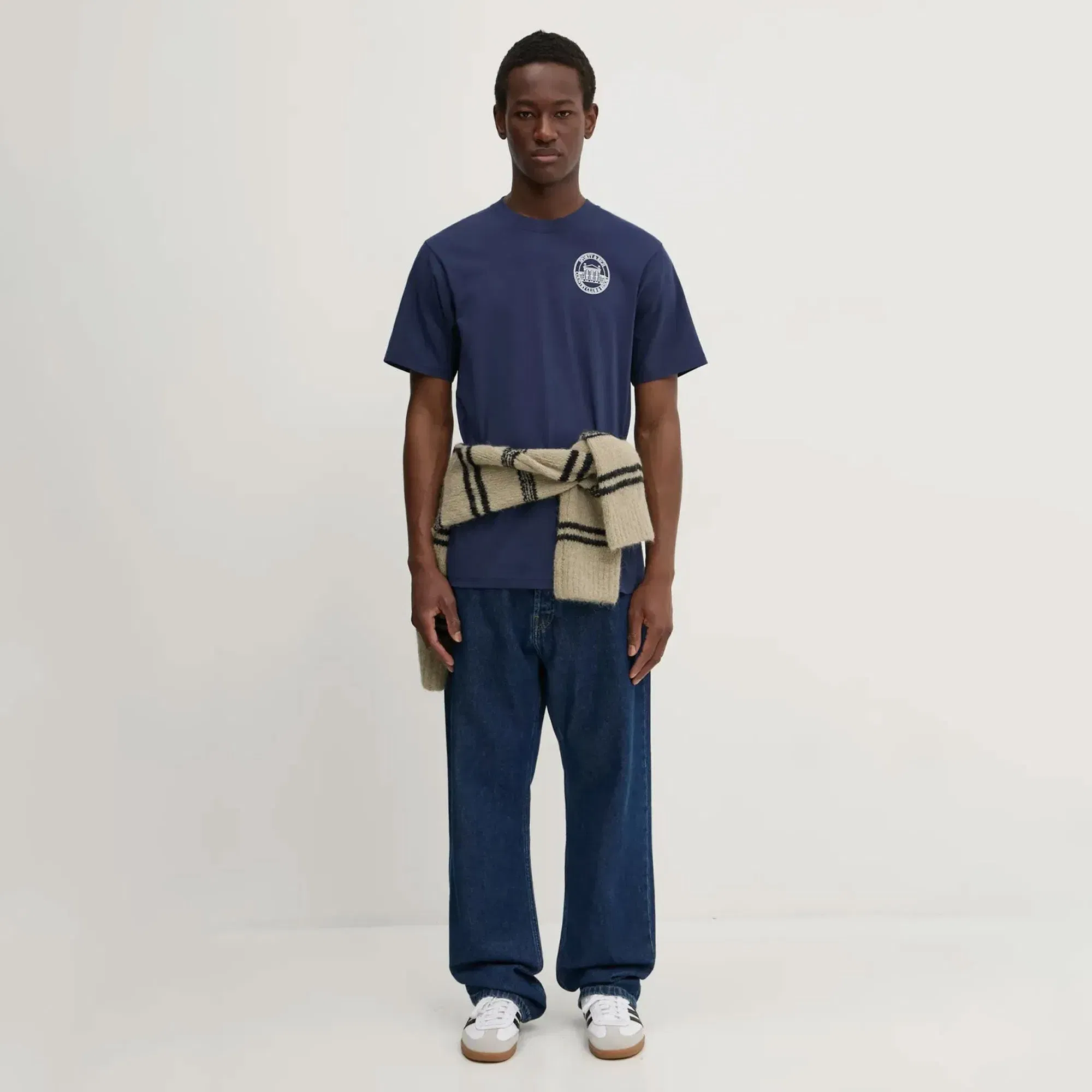 SPORTY & RICH VENDOME RESORT T-SHIRT { NAVY